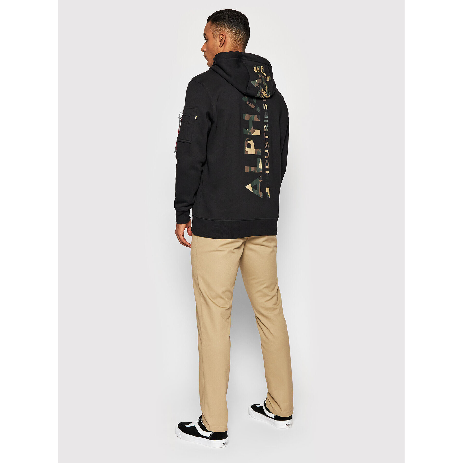 Alpha Industries Mikina Back Print Como Print 178318CP Čierna Regular Fit - Pepit.sk