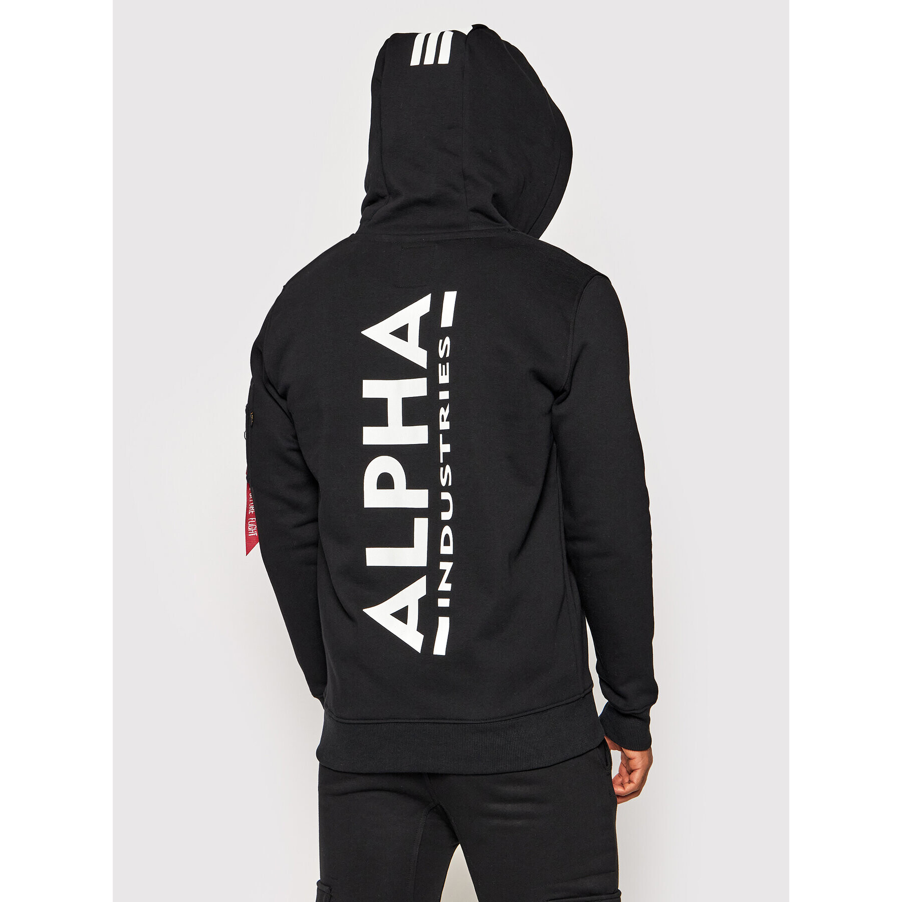 Alpha Industries Mikina Back Print Zip 128342 Čierna Regular Fit - Pepit.sk