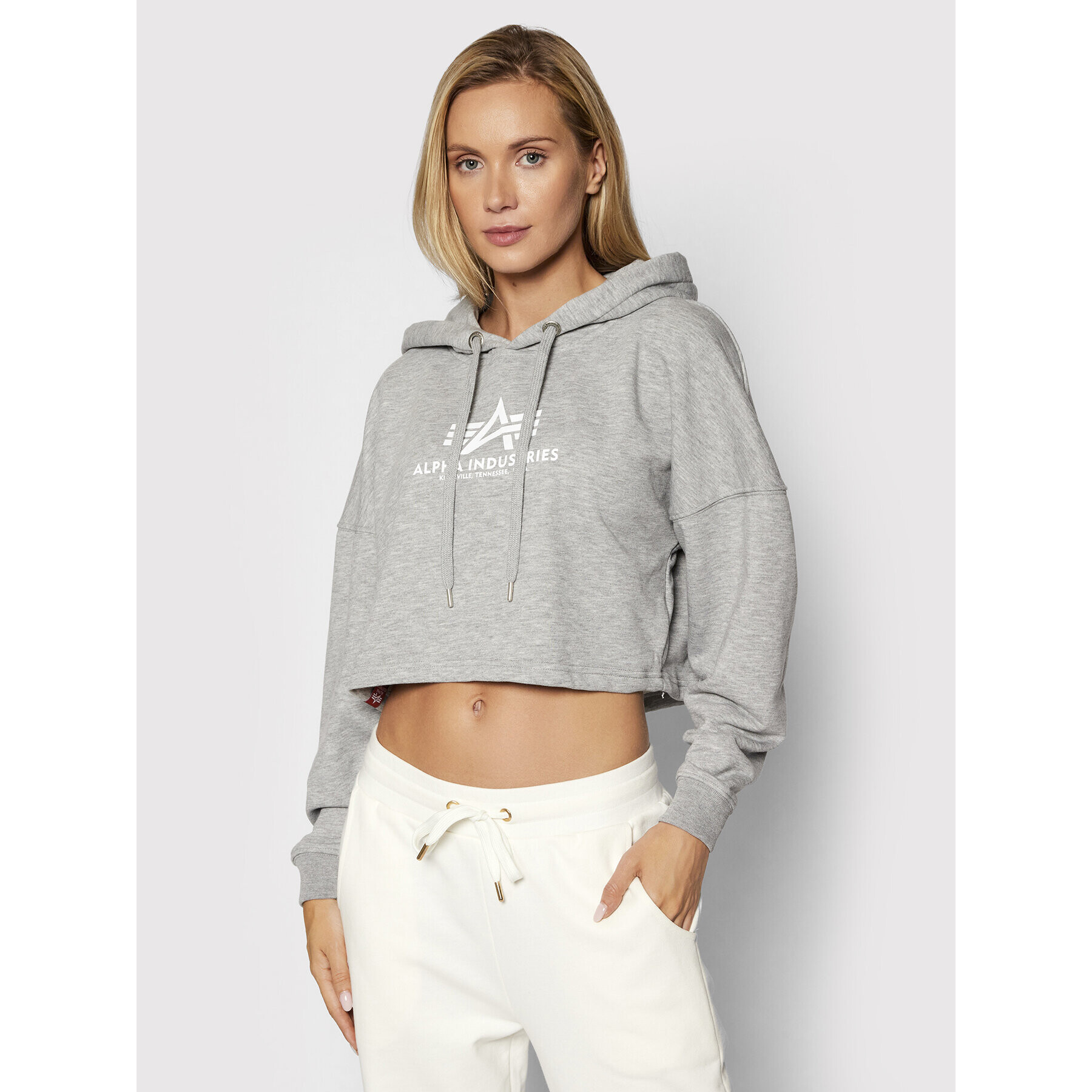 Alpha Industries Mikina Basic 116057 Sivá Oversize - Pepit.sk