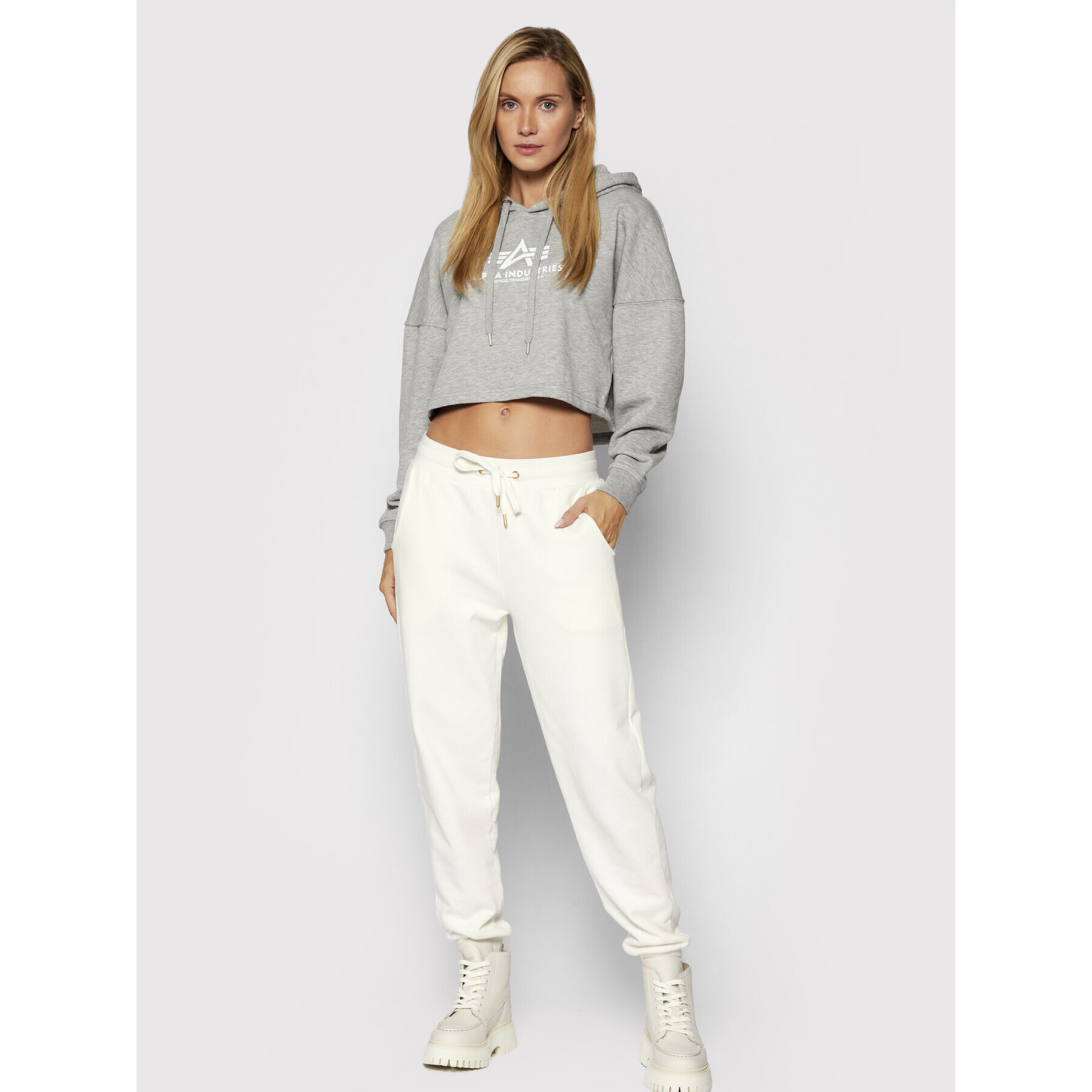 Alpha Industries Mikina Basic 116057 Sivá Oversize - Pepit.sk