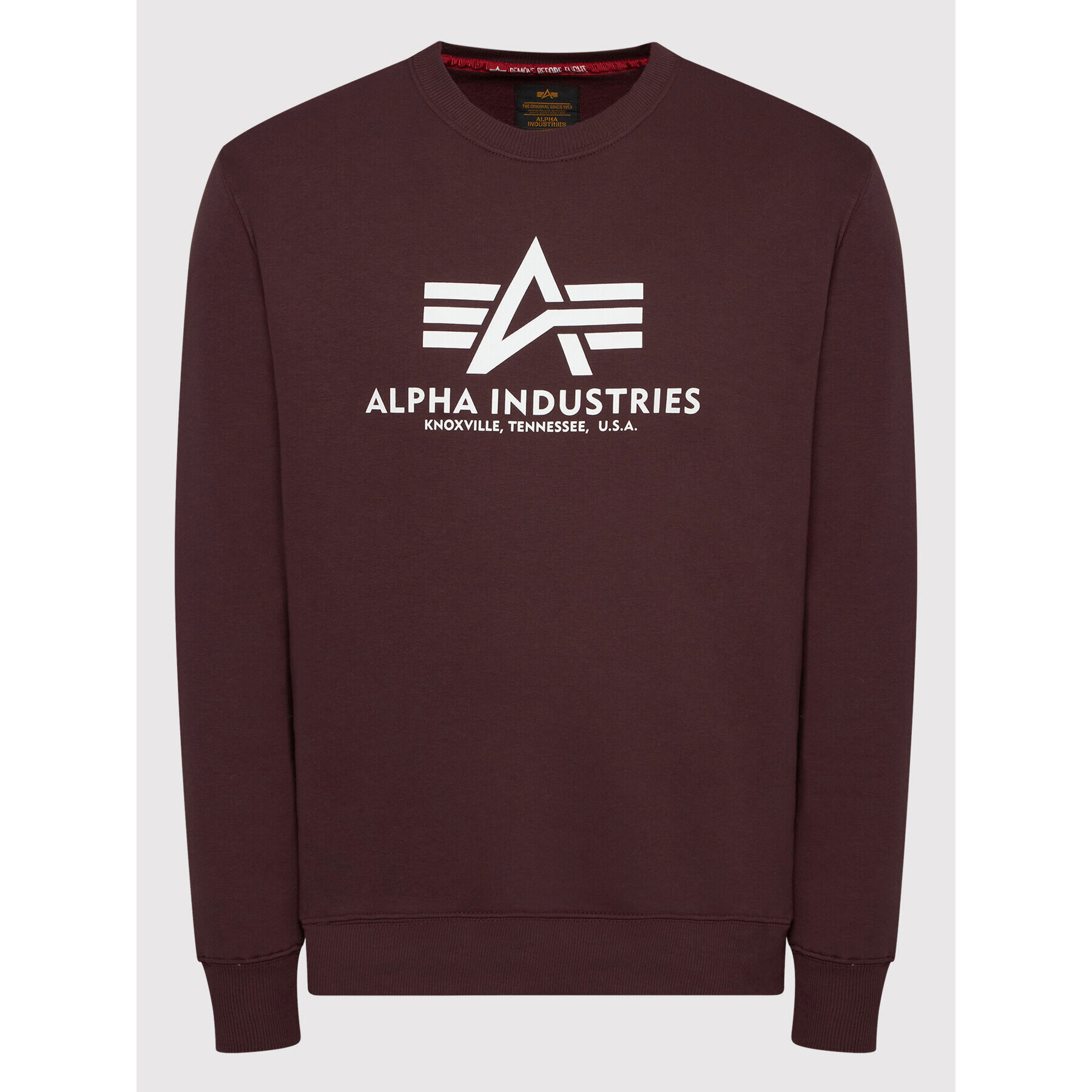 Alpha Industries Mikina Basic 178302 Bordová Regular Fit - Pepit.sk