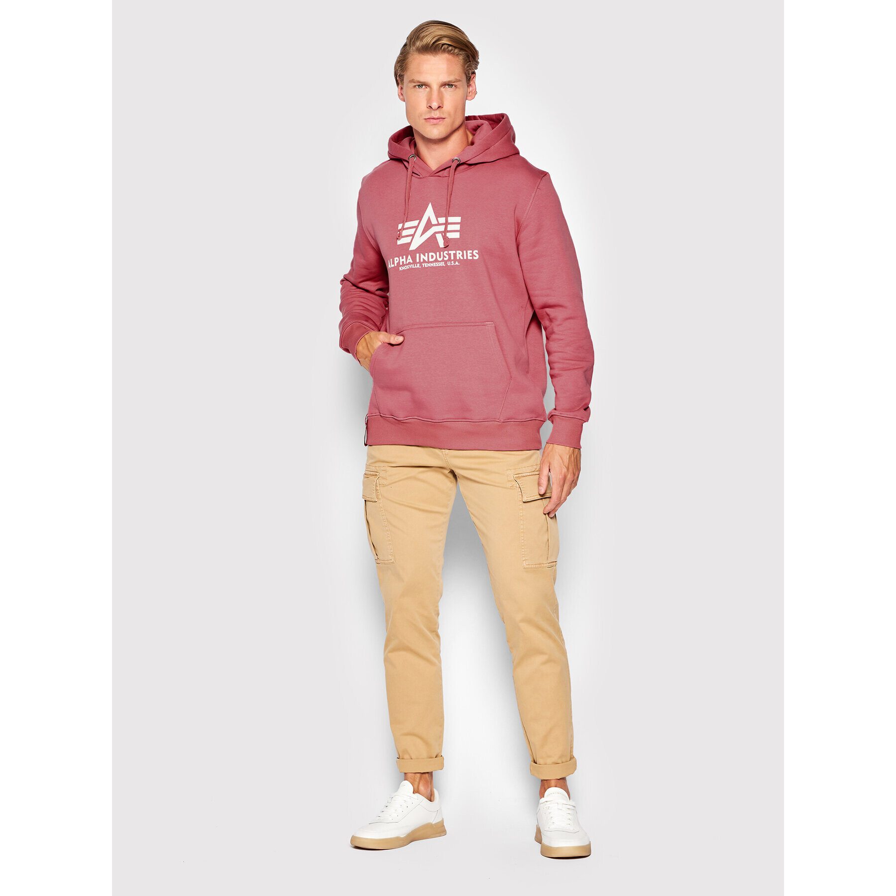 Alpha Industries Mikina Basic 178312 Ružová Regular Fit - Pepit.sk