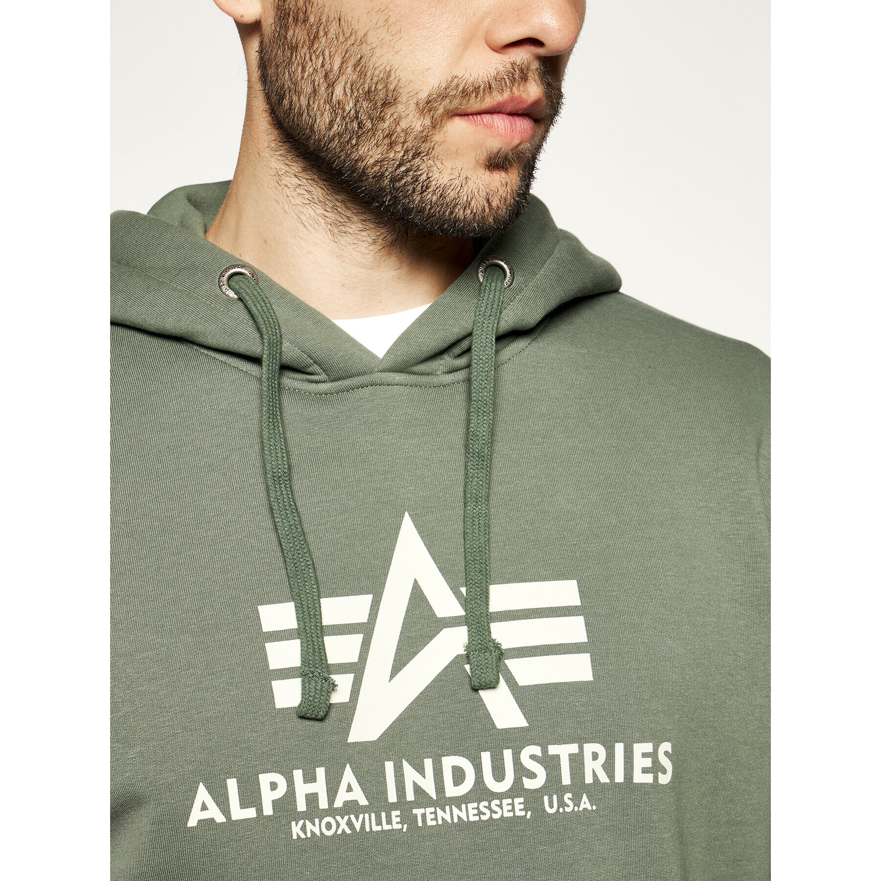 Alpha Industries Mikina Basic 178312 Zelená Regular Fit - Pepit.sk