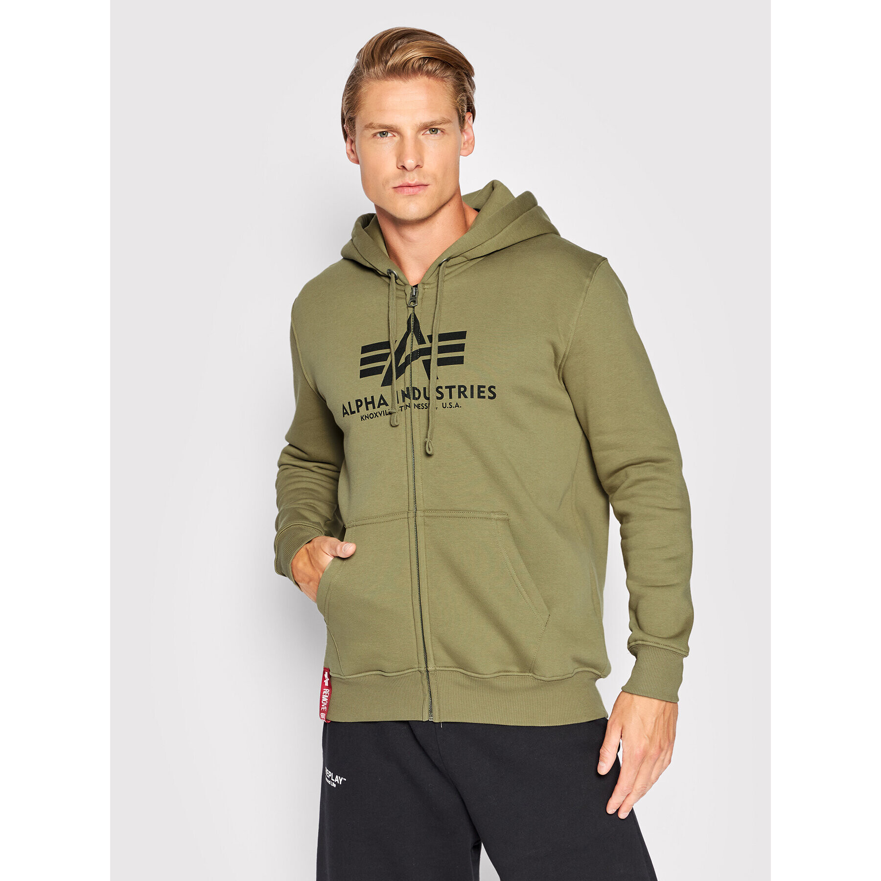 Alpha Industries Mikina Basic 178325 Zelená Regular Fit - Pepit.sk