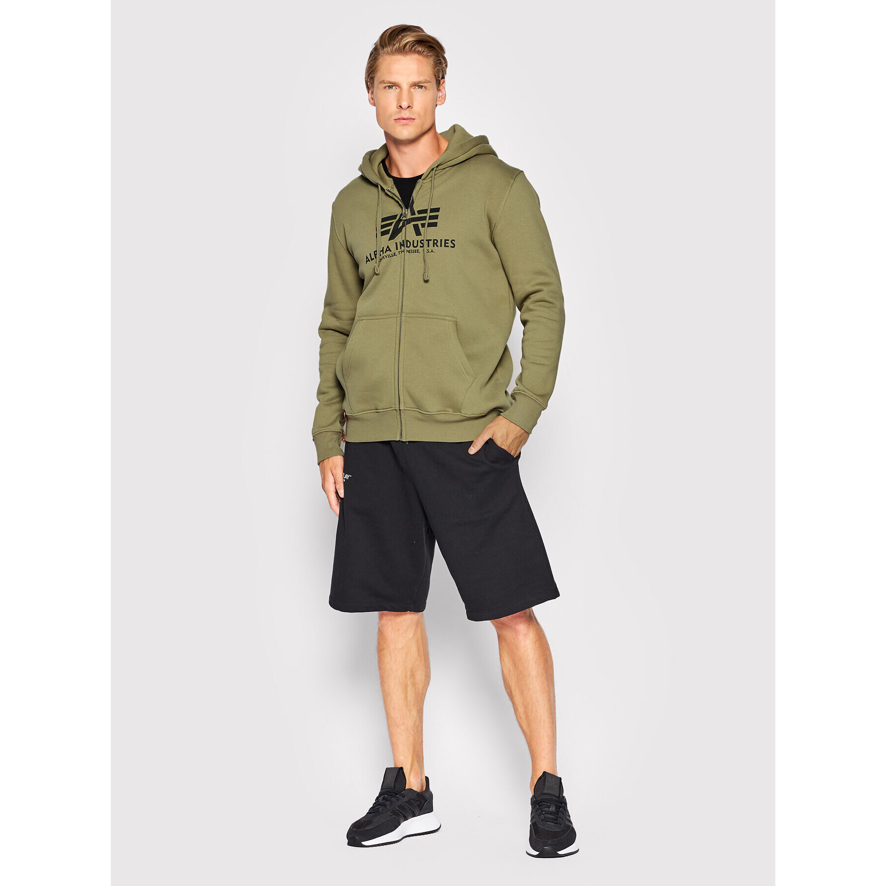 Alpha Industries Mikina Basic 178325 Zelená Regular Fit - Pepit.sk