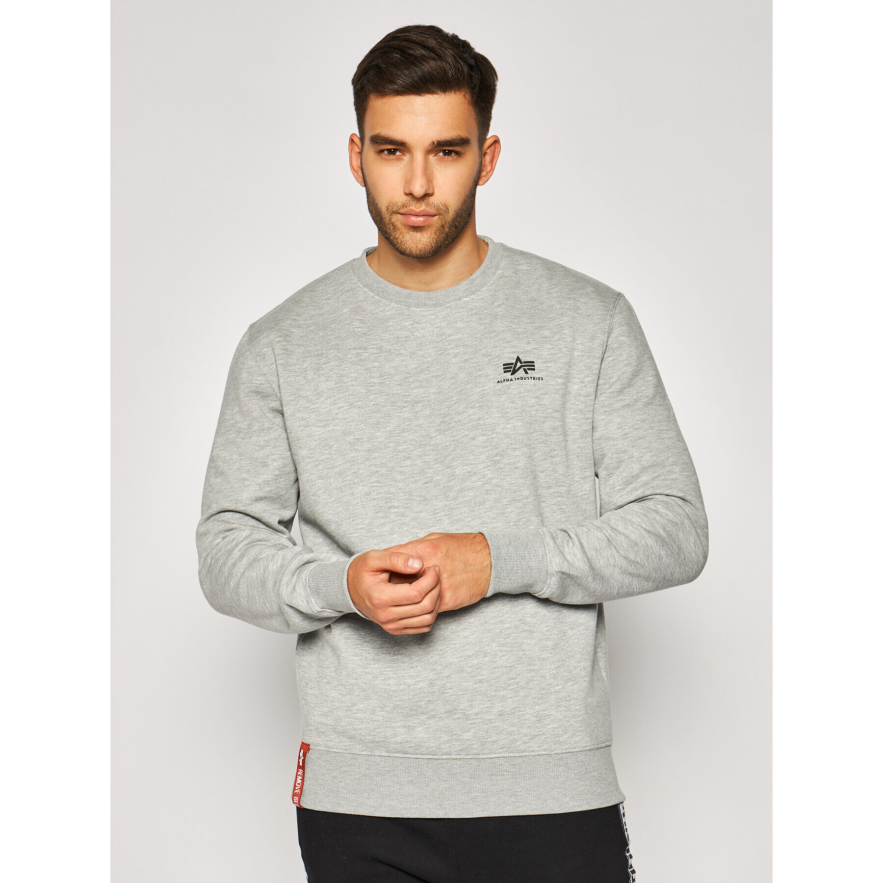 Alpha Industries Mikina Basic 188307 Sivá Regular Fit - Pepit.sk