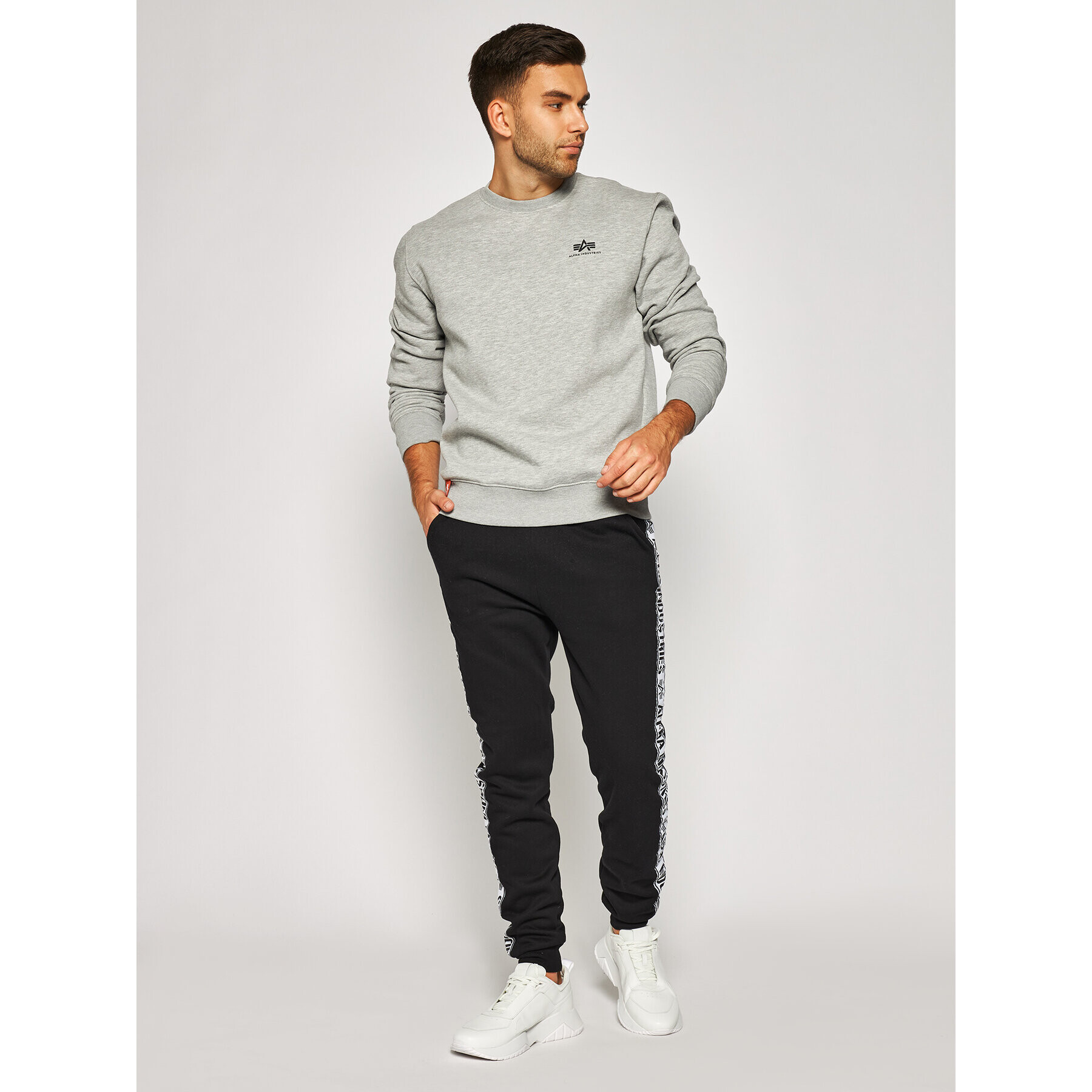 Alpha Industries Mikina Basic 188307 Sivá Regular Fit - Pepit.sk