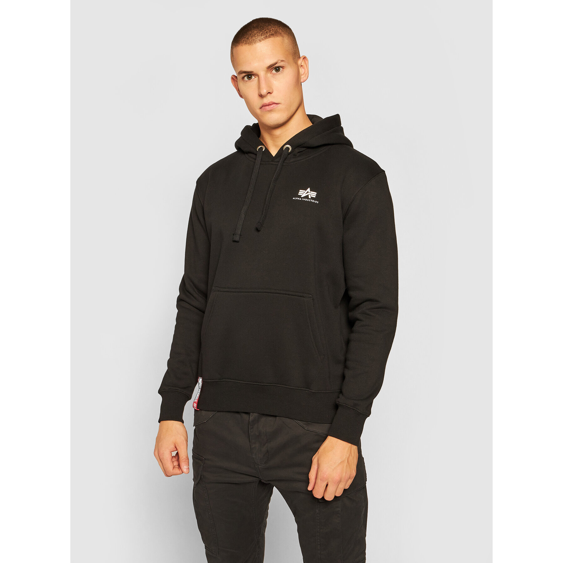 Alpha Industries Mikina Basic Hoody Small Logo 196318 Čierna Regular Fit - Pepit.sk