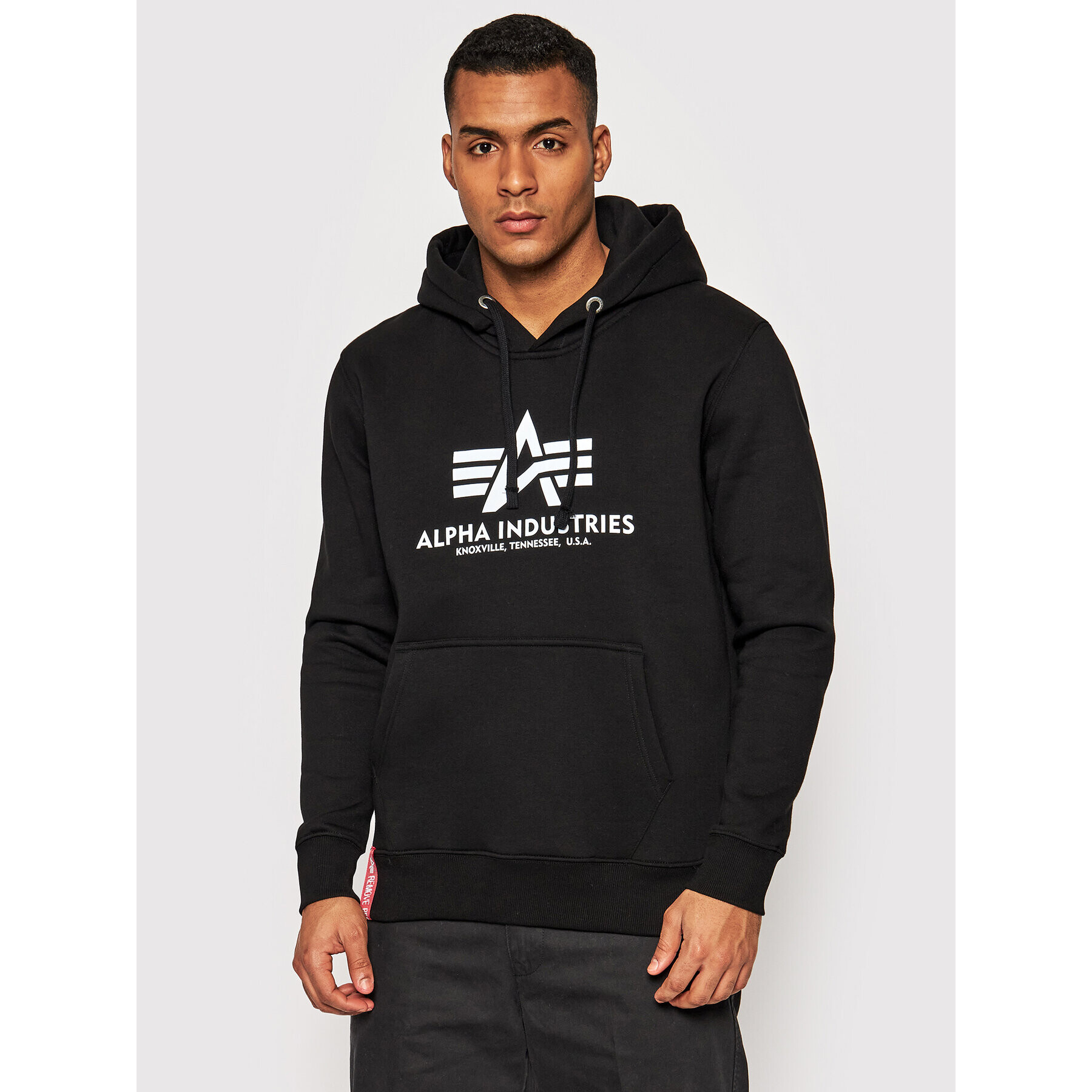 Alpha Industries Mikina Basic Reflective Print 178312RP Čierna Regular Fit - Pepit.sk