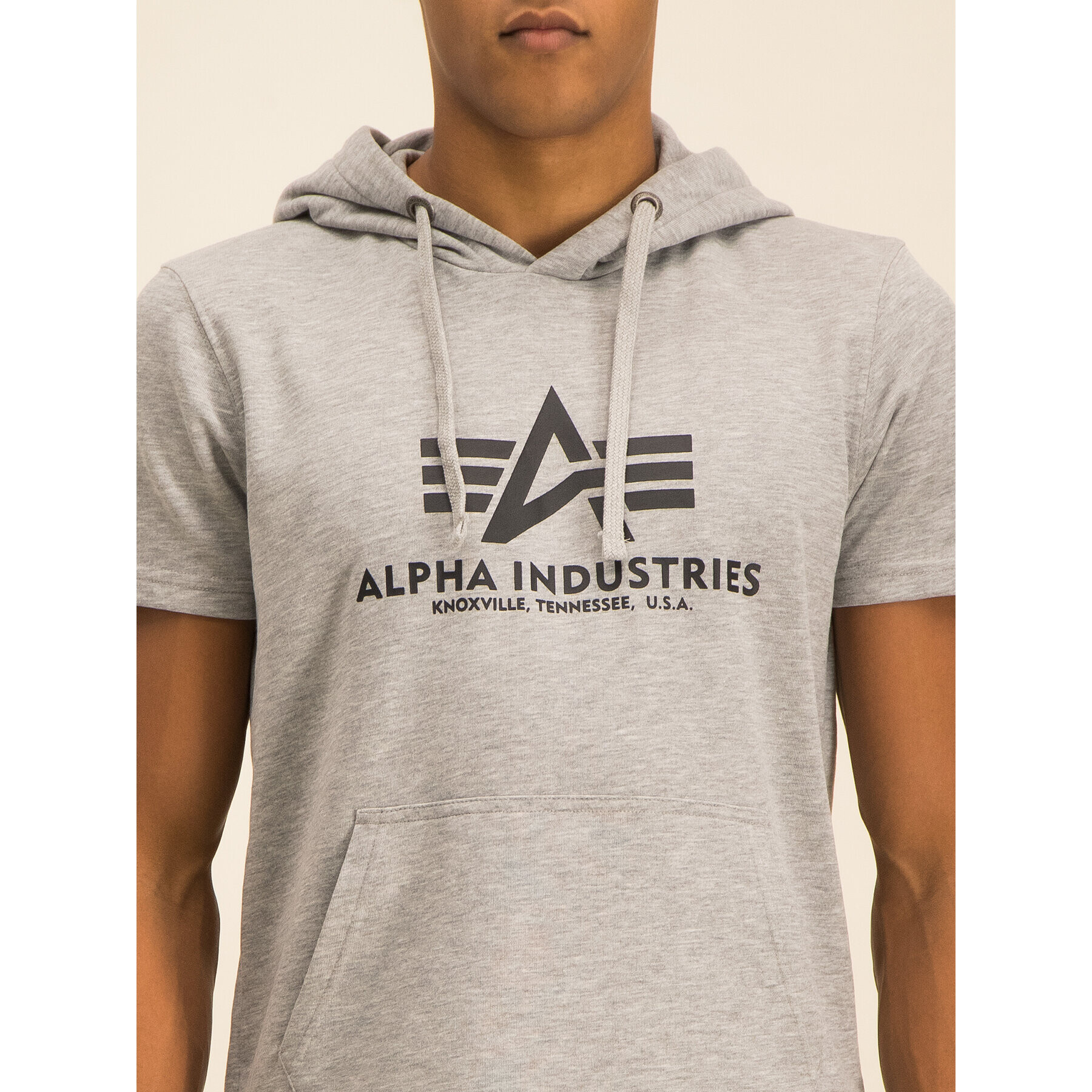 Alpha Industries Mikina Basic T Hooded 126507 Sivá Regular Fit - Pepit.sk