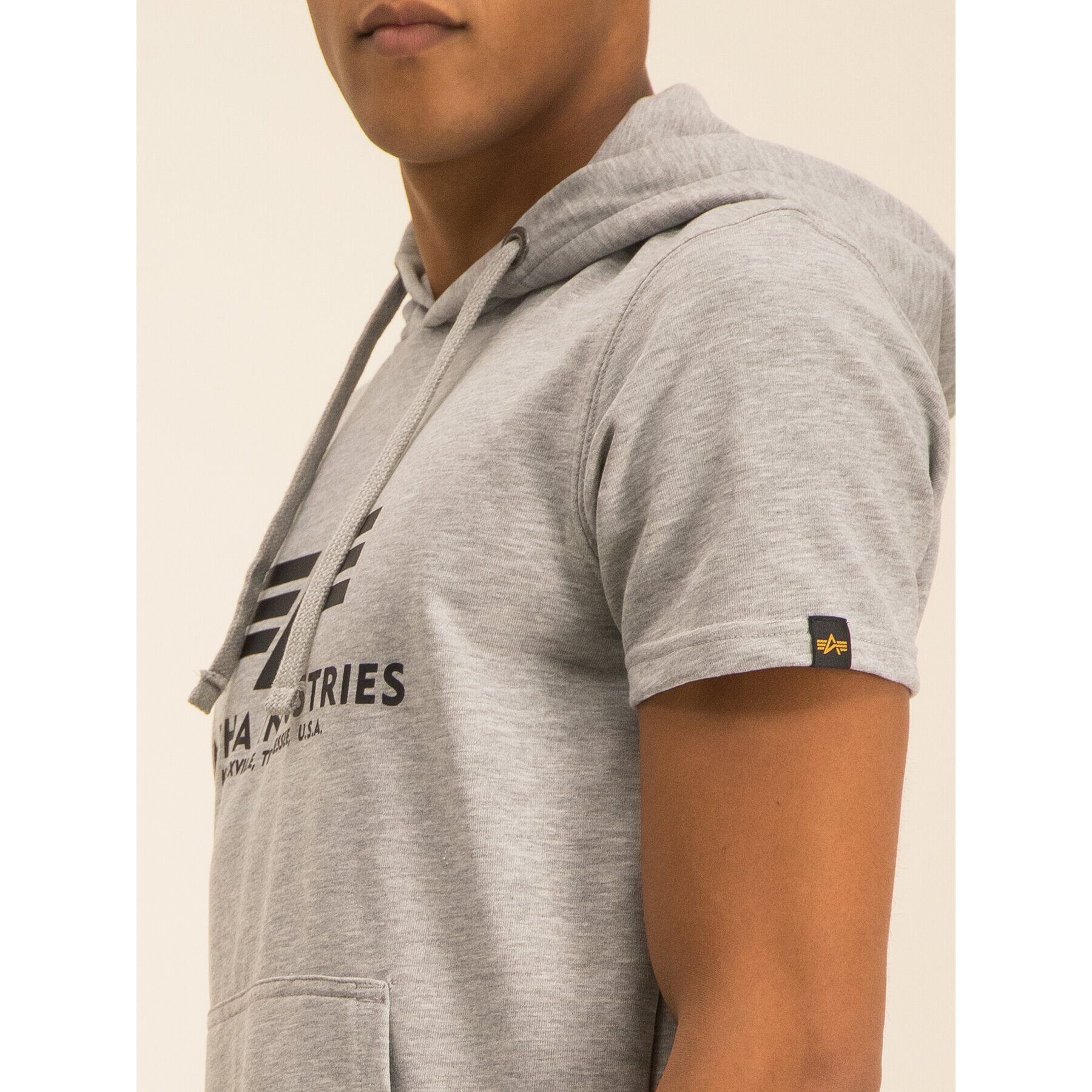 Alpha Industries Mikina Basic T Hooded 126507 Sivá Regular Fit - Pepit.sk