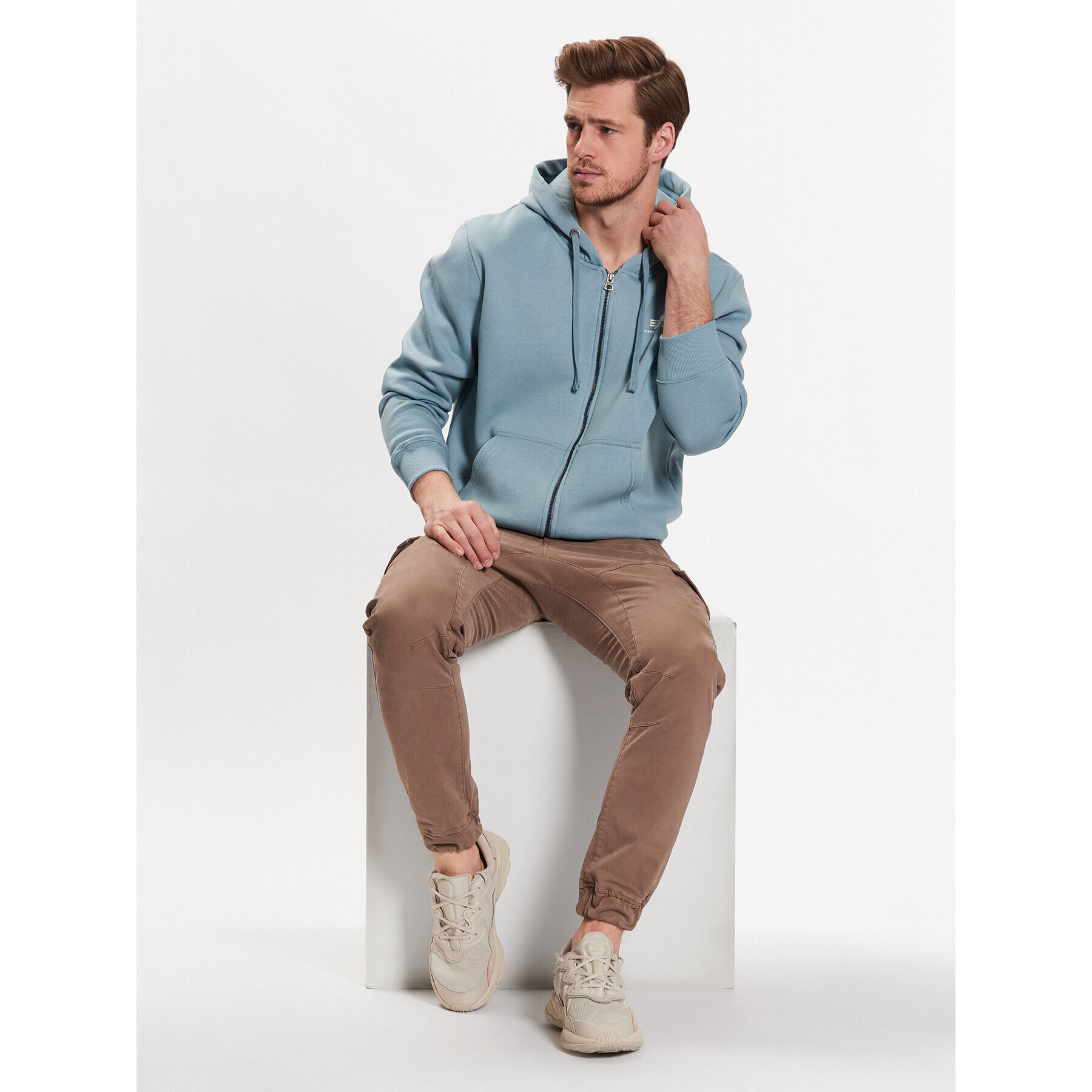 Alpha Industries Mikina Basic Zip 118342 Modrá Regular Fit - Pepit.sk