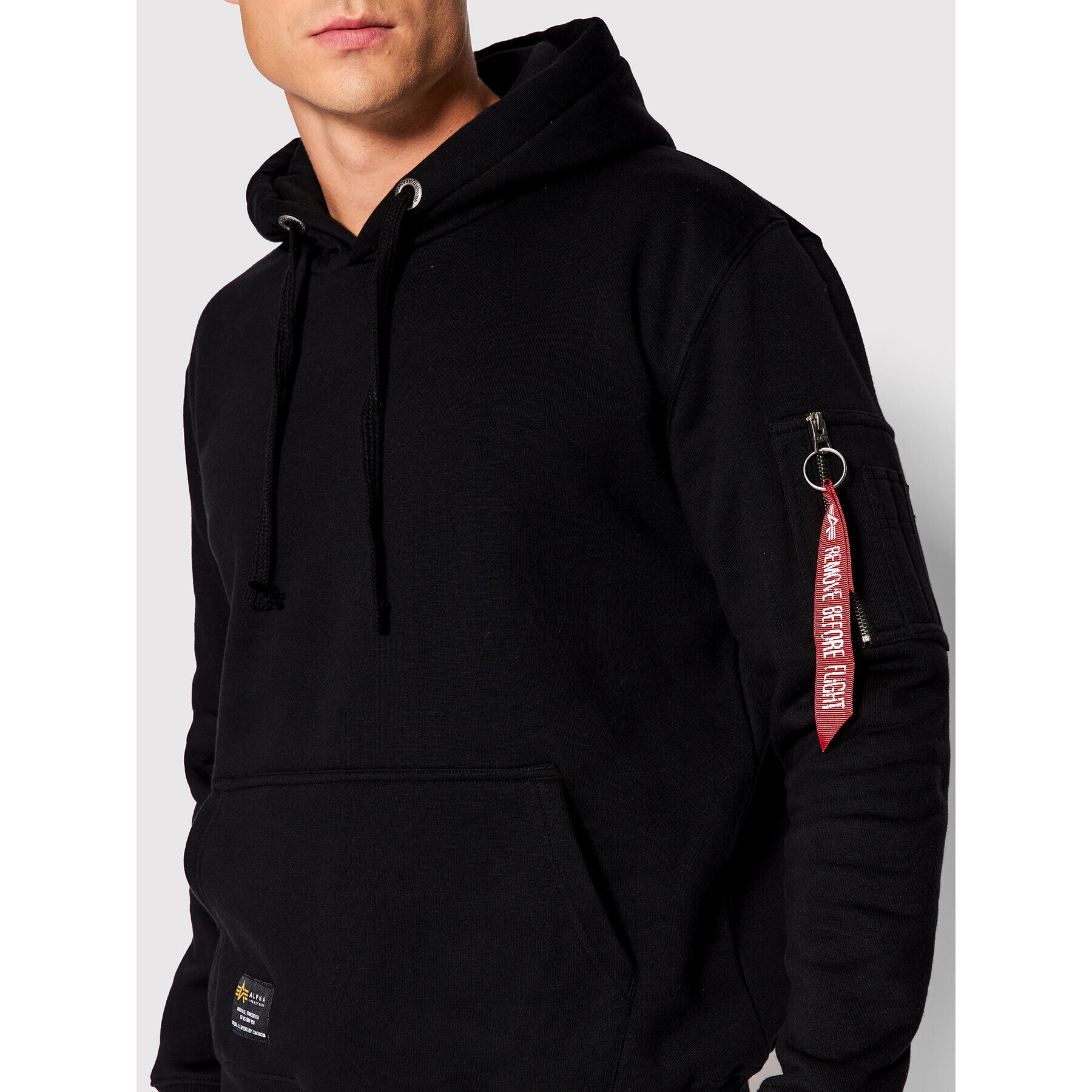 Alpha Industries Mikina Fighter Squadron 108331 Čierna Regular Fit - Pepit.sk