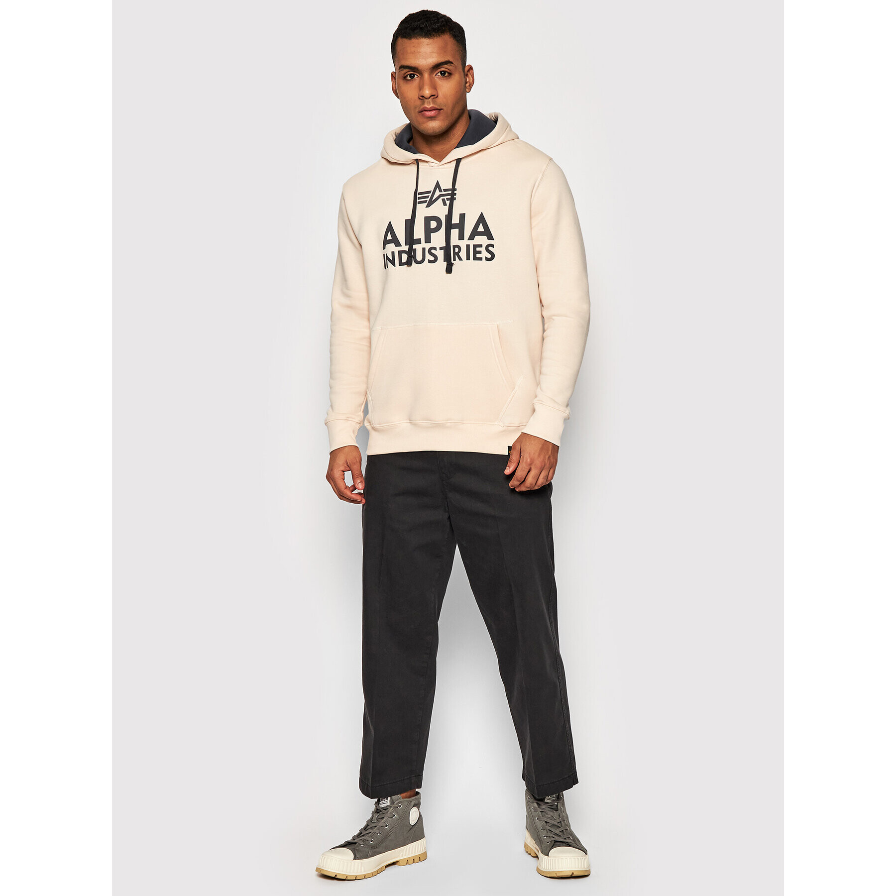 Alpha Industries Mikina Foam Print 143302 Béžová Regular Fit - Pepit.sk