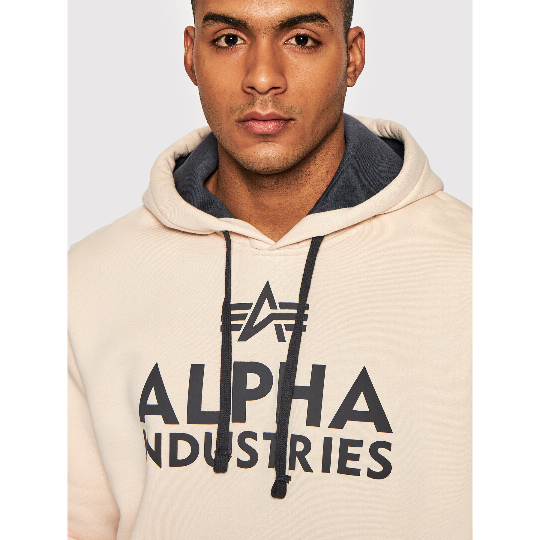 Alpha Industries Mikina Foam Print 143302 Béžová Regular Fit - Pepit.sk