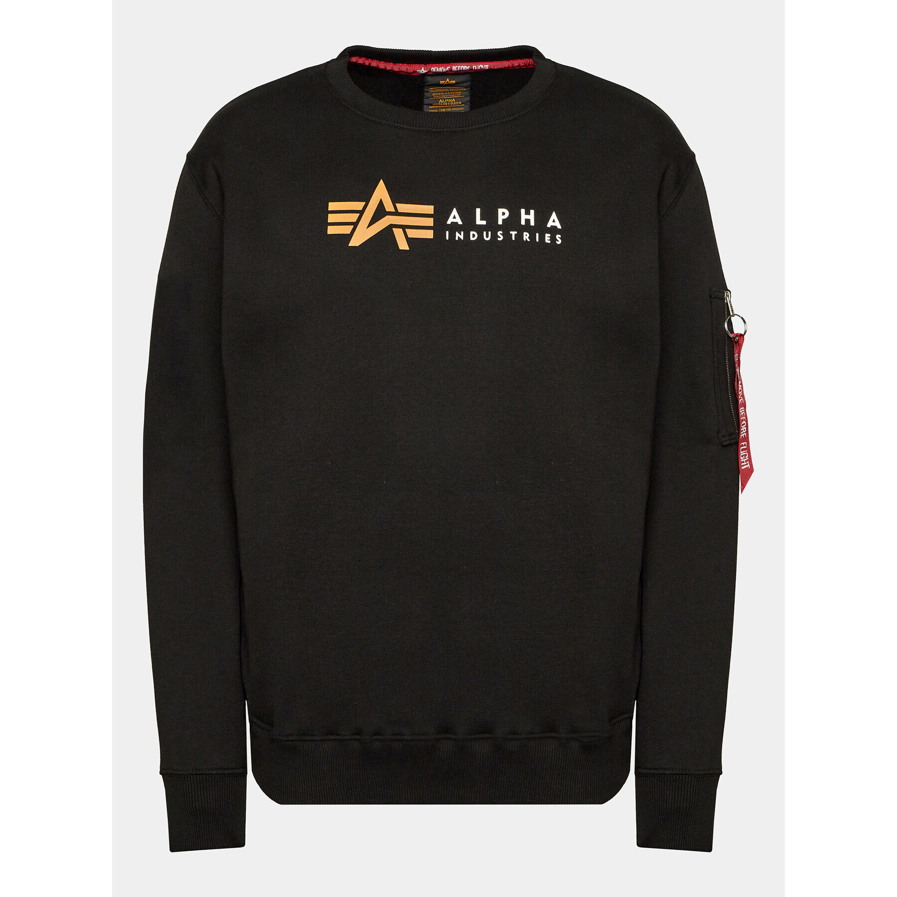 Alpha Industries Mikina Label 118312 Čierna Regular Fit - Pepit.sk