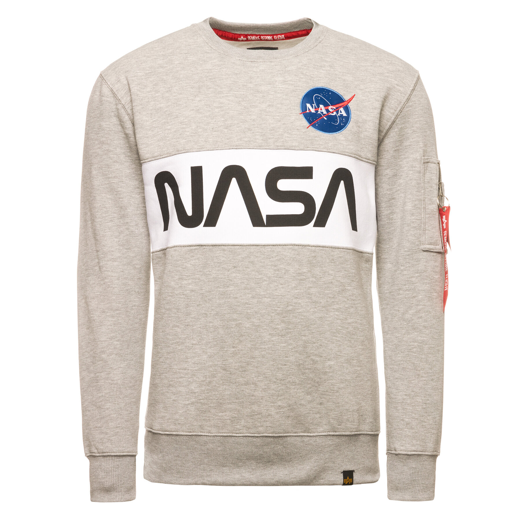 Alpha Industries Mikina Nasa 178308 Sivá Regular Fit - Pepit.sk