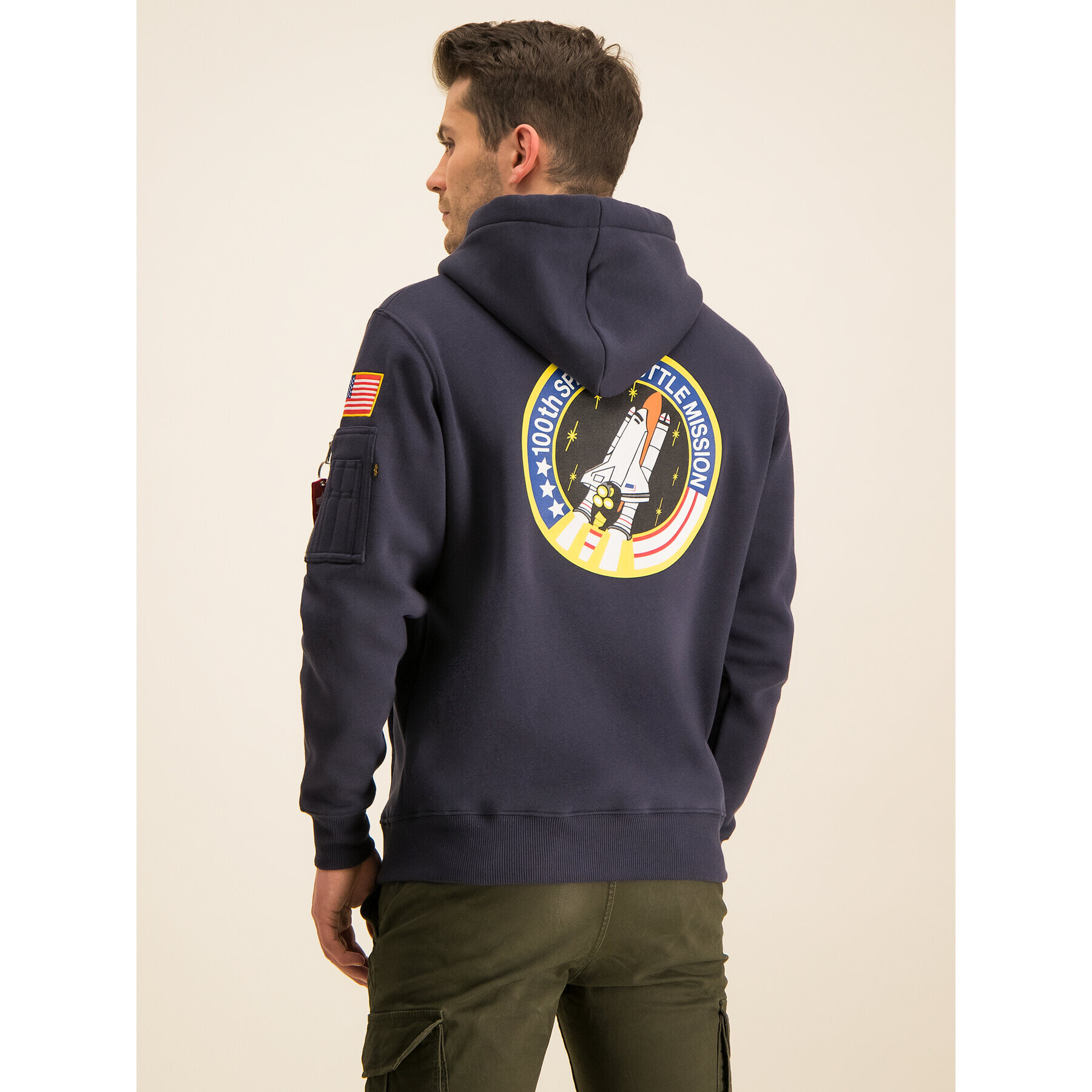 Alpha Industries Mikina Nasa 178317 Tmavomodrá Regular Fit - Pepit.sk