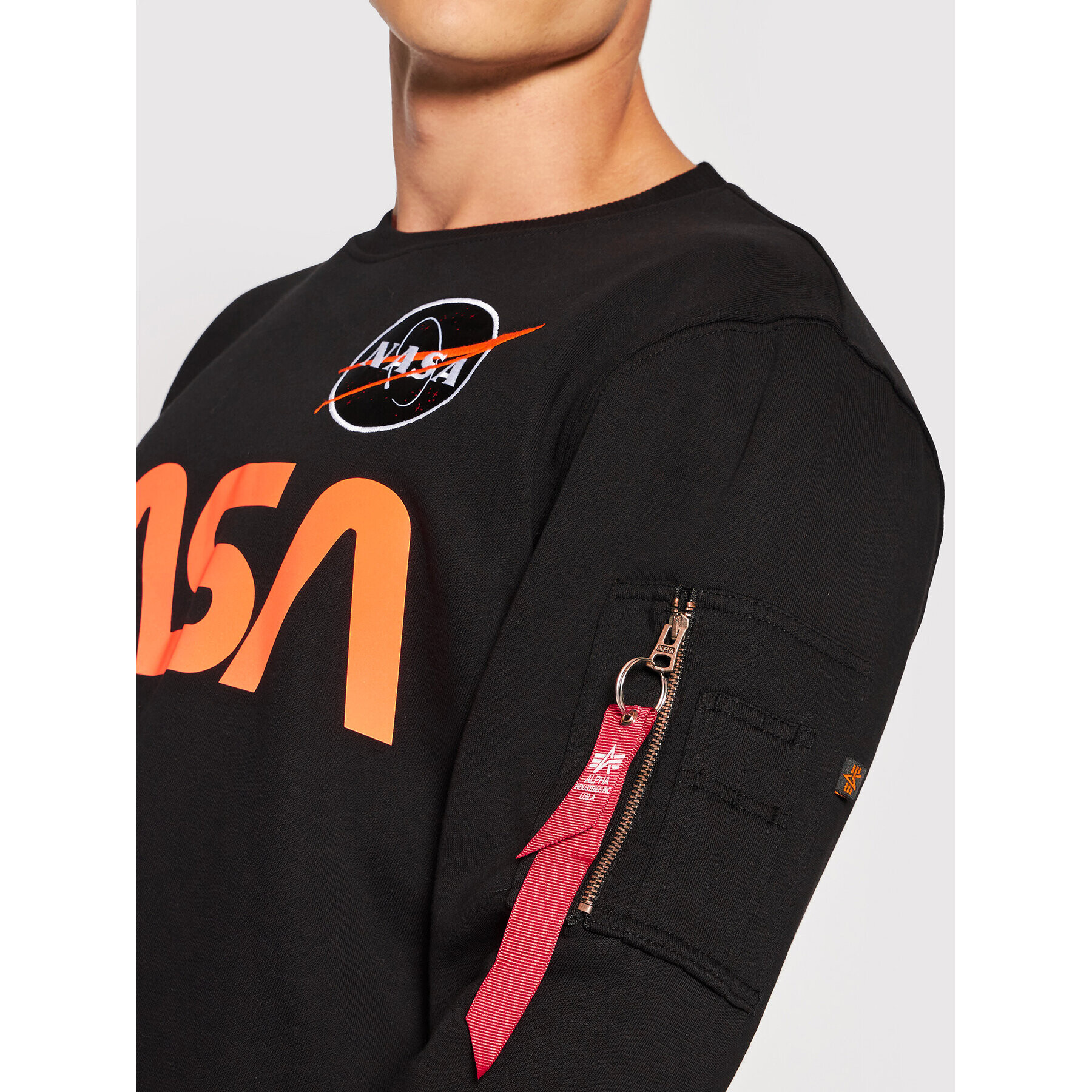 Alpha Industries Mikina NASA Reflective 178309 Čierna Regular Fit - Pepit.sk