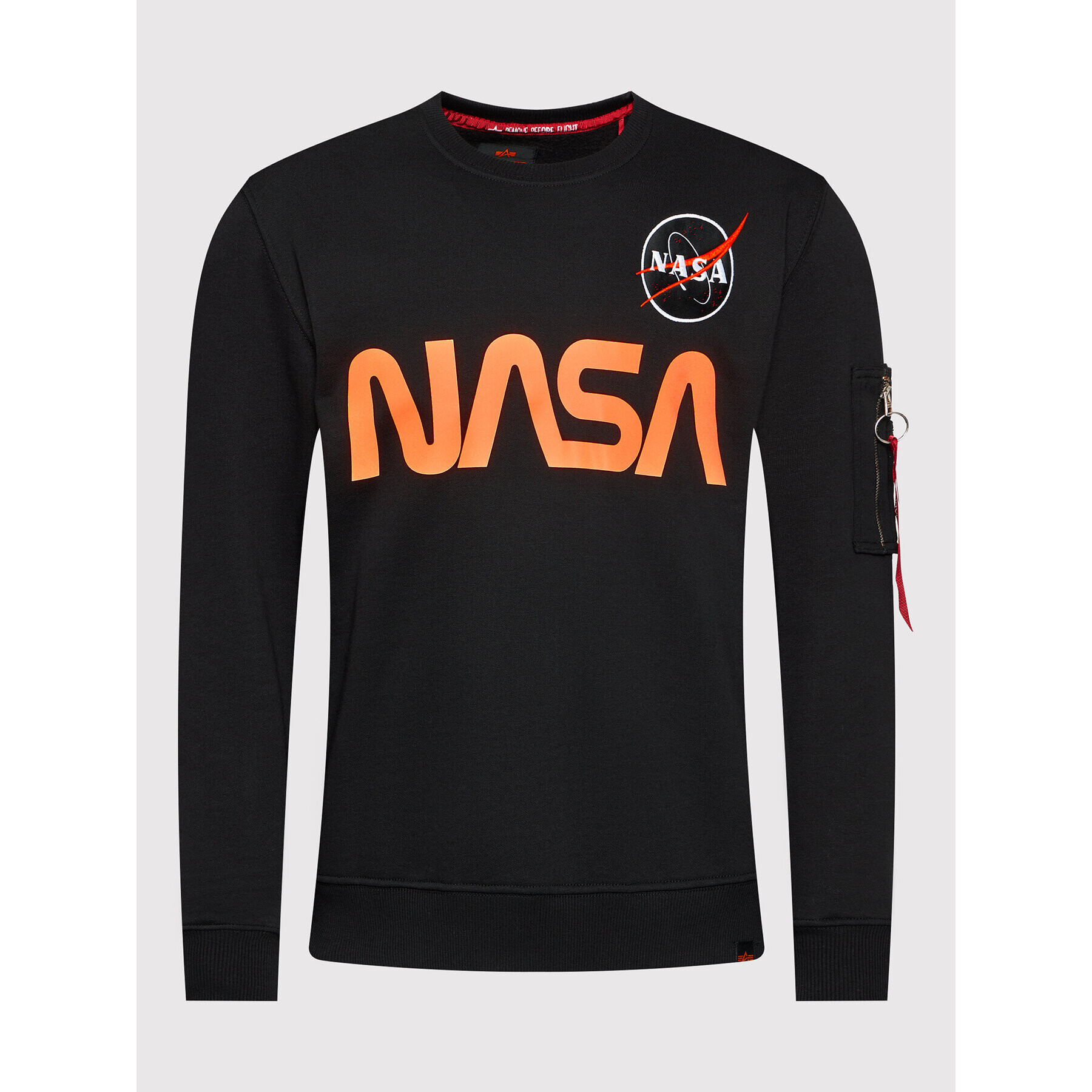 Alpha Industries Mikina NASA Reflective 178309 Čierna Regular Fit - Pepit.sk