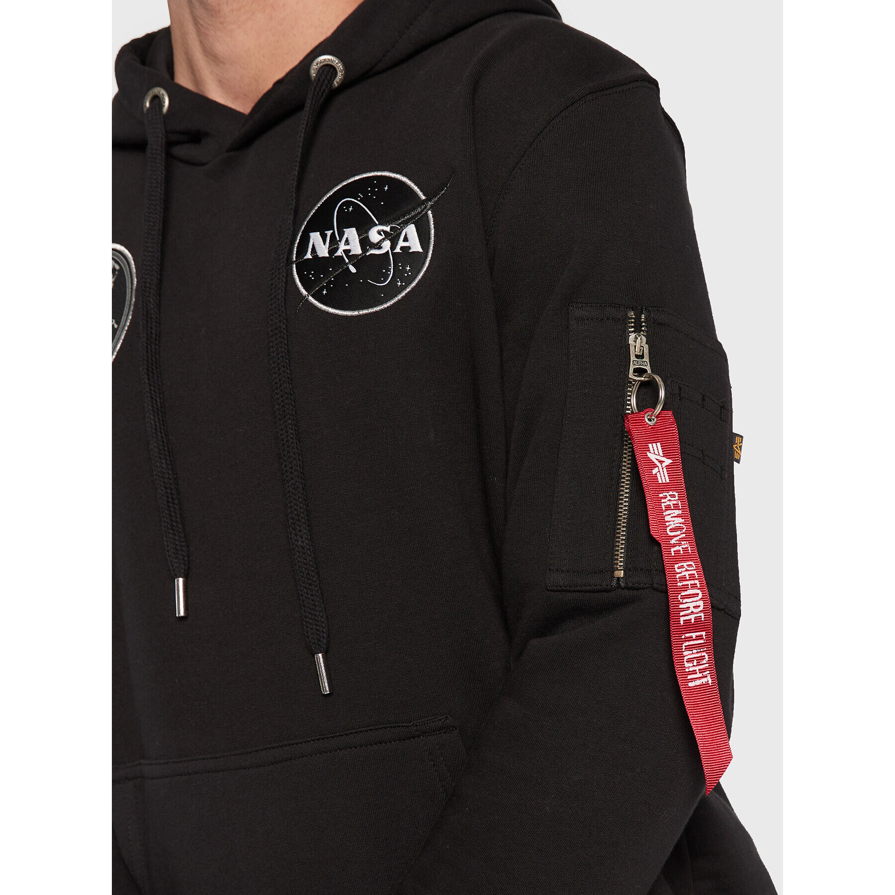 Alpha Industries Mikina Nasa Voyager 116330 Čierna Regular Fit - Pepit.sk