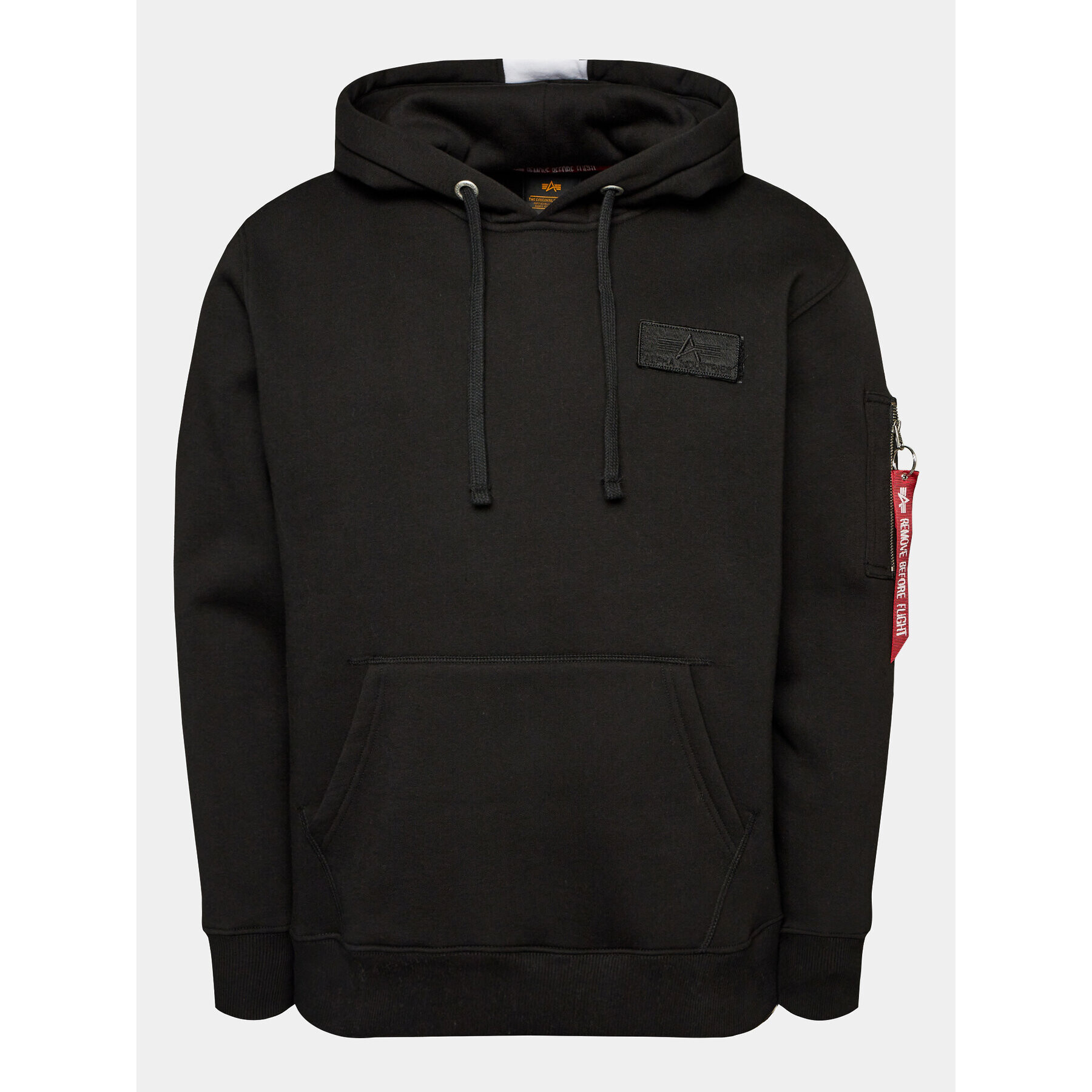 Alpha Industries Mikina Red Stripe 178314 Čierna Regular Fit - Pepit.sk