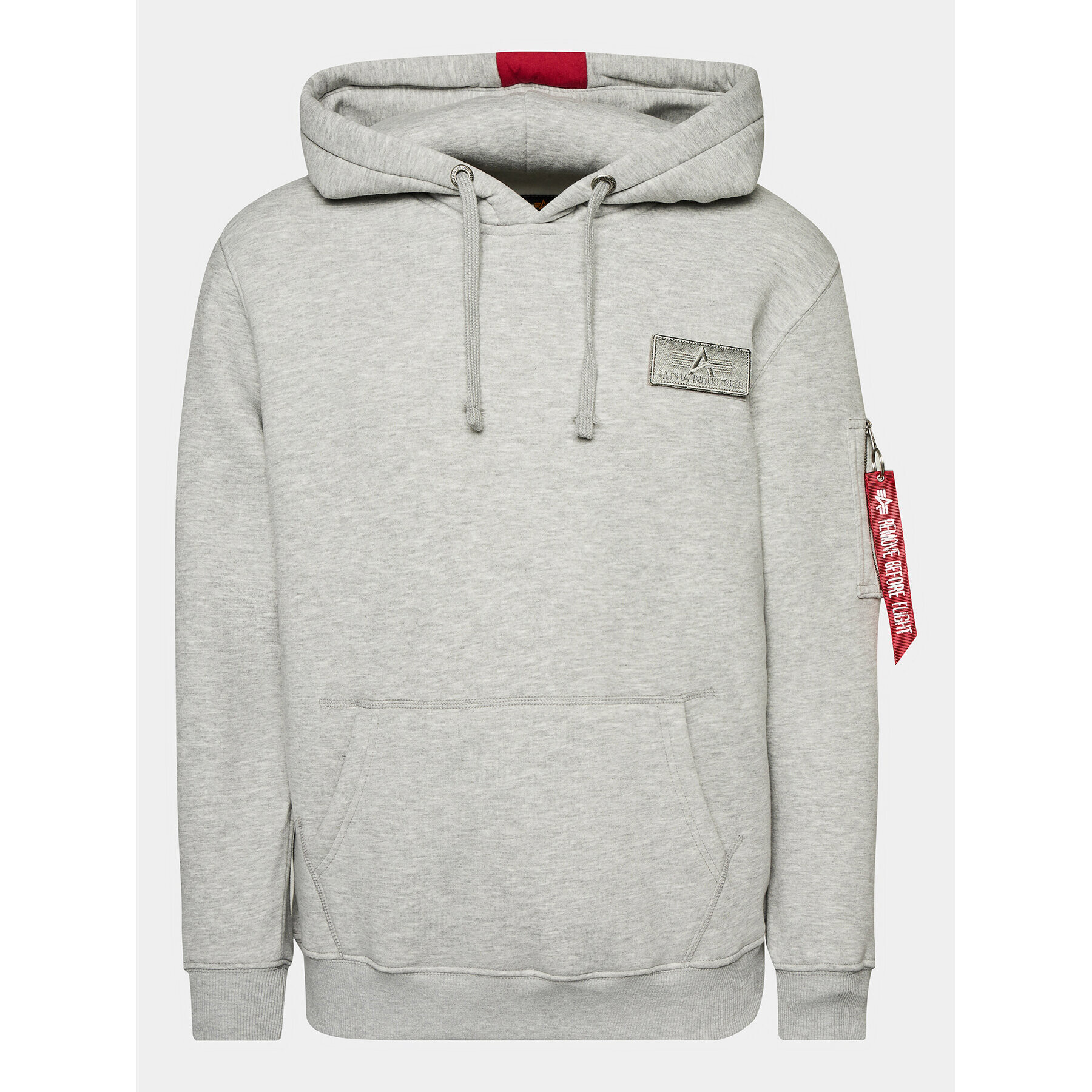 Alpha Industries Mikina Red Stripe 178314 Sivá Regular Fit - Pepit.sk