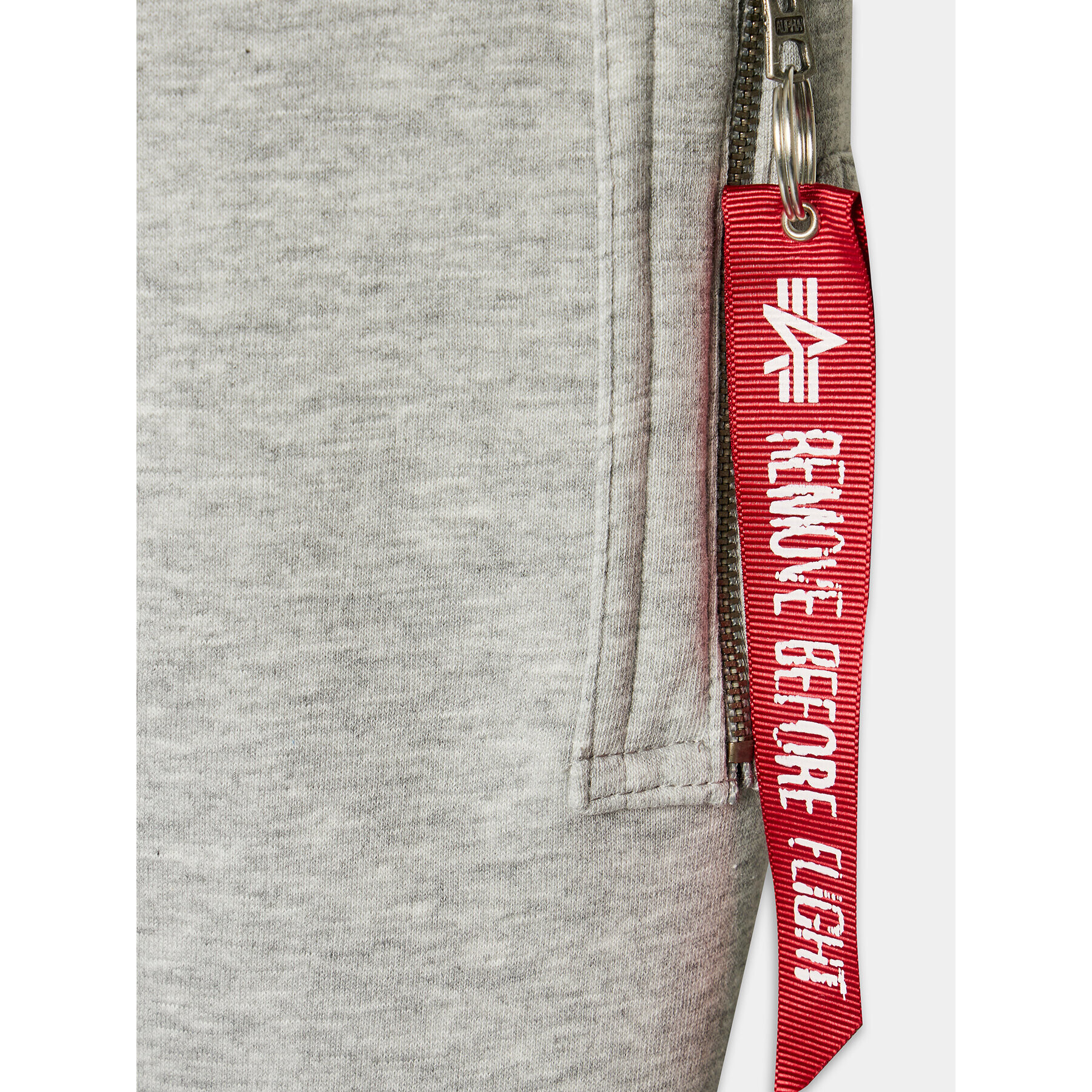 Alpha Industries Mikina Red Stripe 178314 Sivá Regular Fit - Pepit.sk