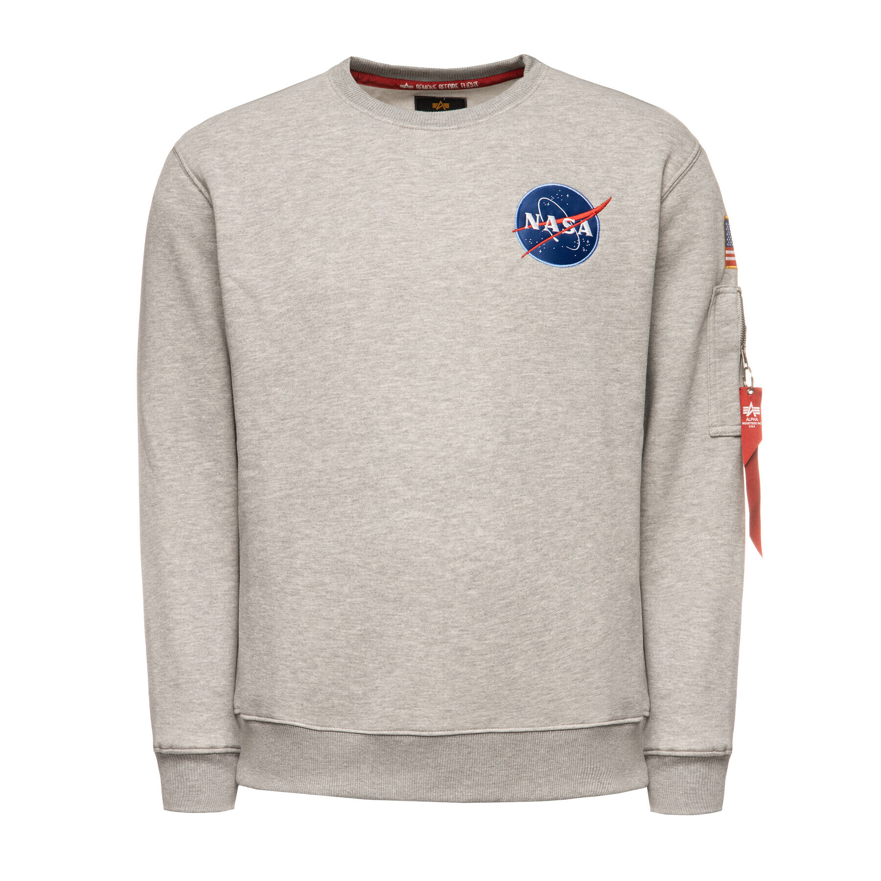 Alpha Industries Mikina Space Shuttle 178307 Sivá Regular Fit - Pepit.sk