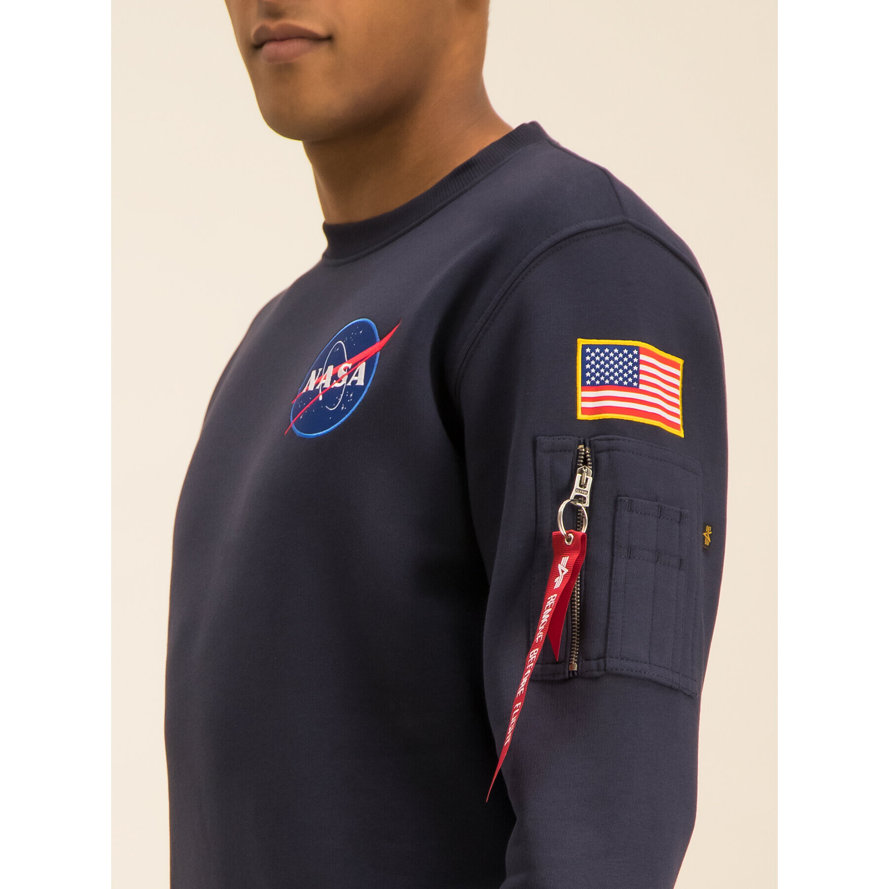 Alpha Industries Mikina Space Shuttle 178307 Tmavomodrá Regular Fit - Pepit.sk