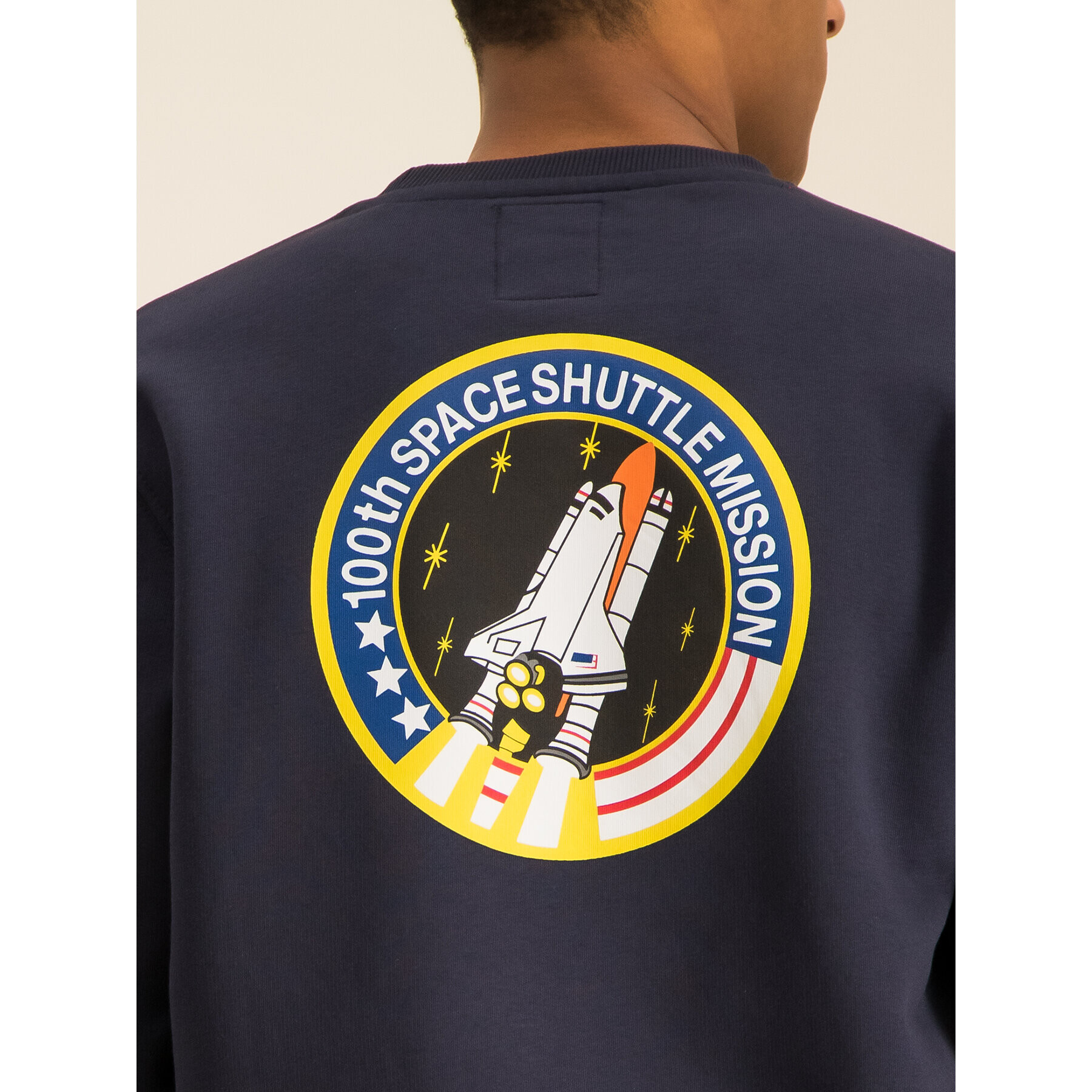 Alpha Industries Mikina Space Shuttle 178307 Tmavomodrá Regular Fit - Pepit.sk