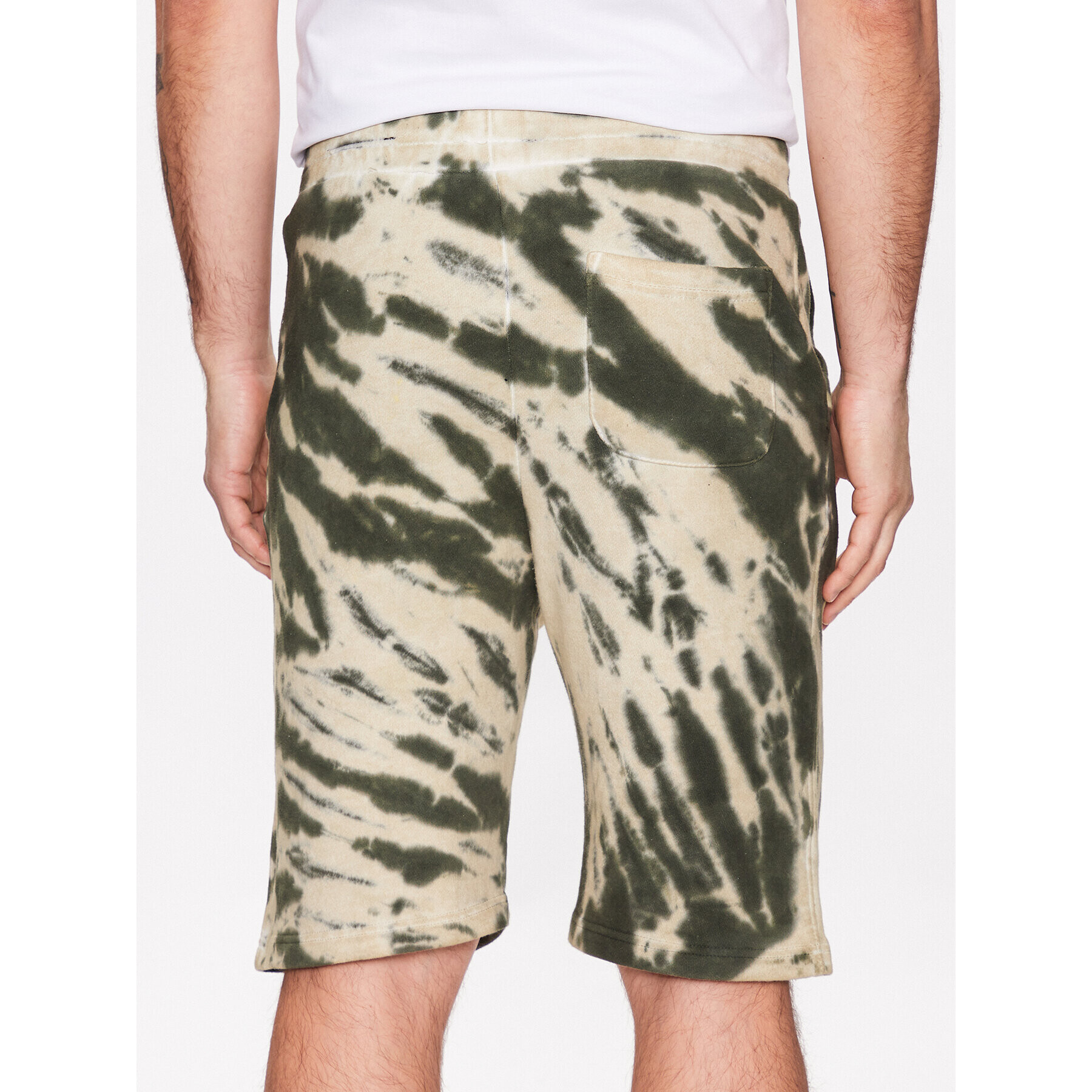 Alpha Industries Športové kraťasy Tie Dye 106361 Zelená Regular Fit - Pepit.sk