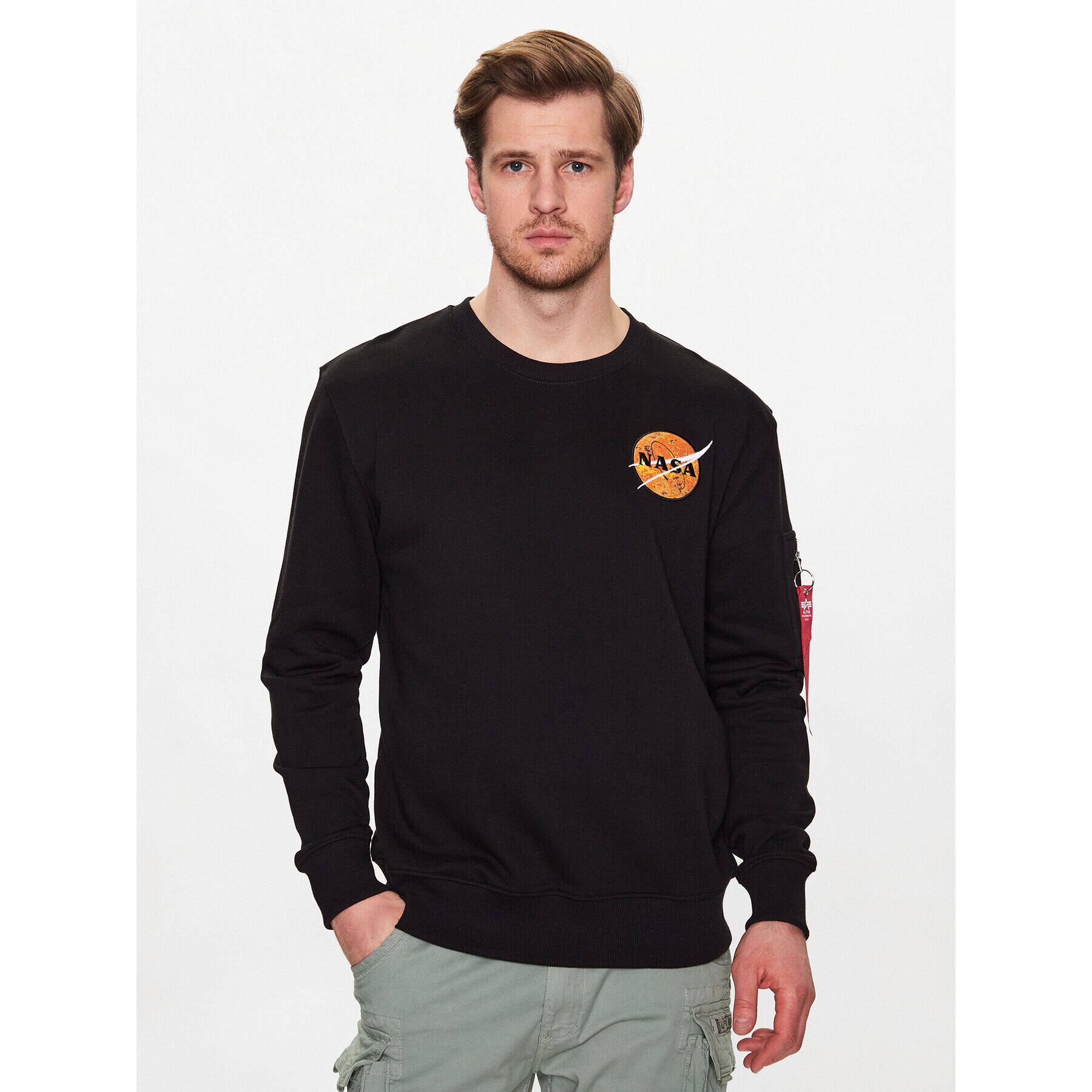 Alpha Industries Mikina Nasa Davinc 136303 Čierna Regular Fit - Pepit.sk