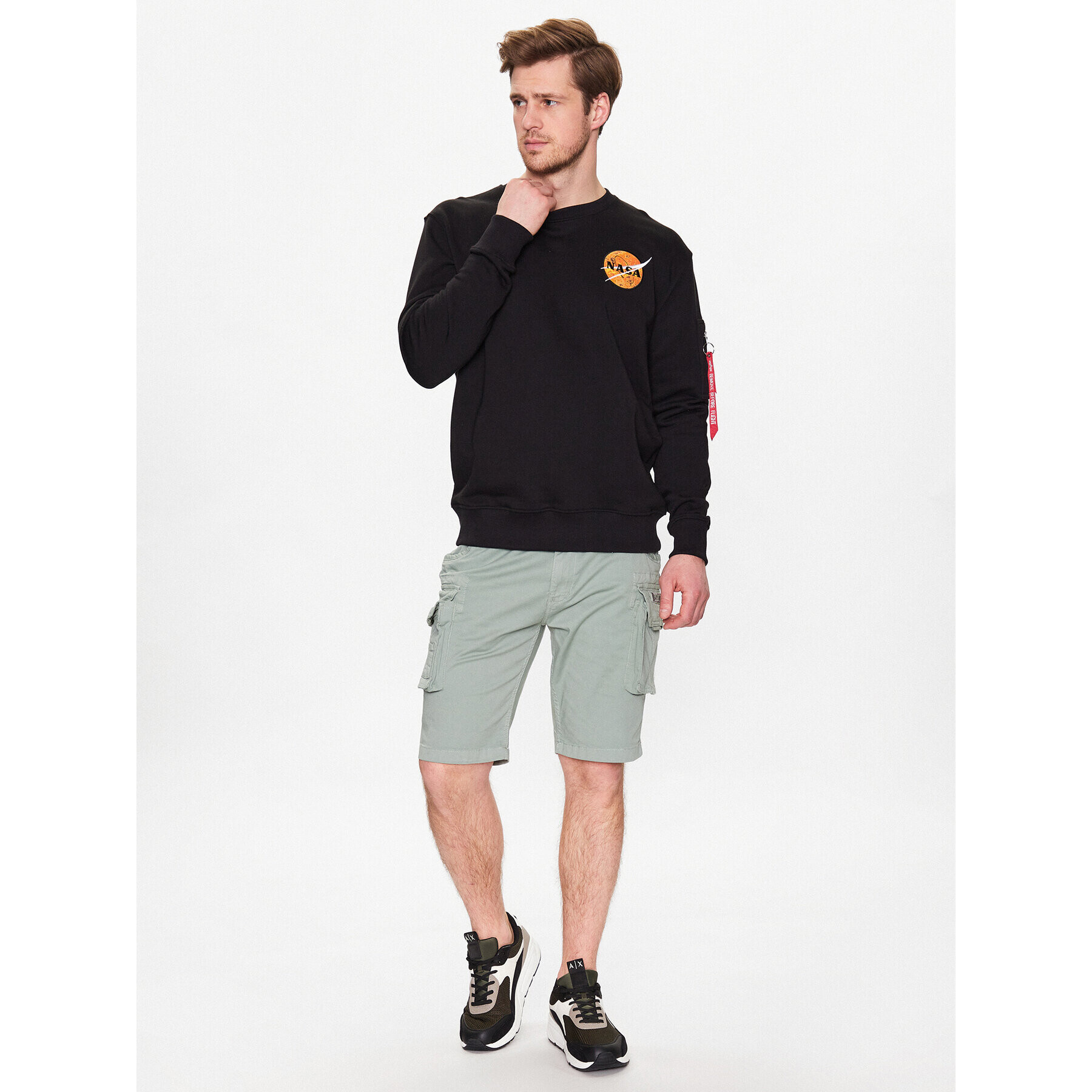 Alpha Industries Mikina Nasa Davinc 136303 Čierna Regular Fit - Pepit.sk