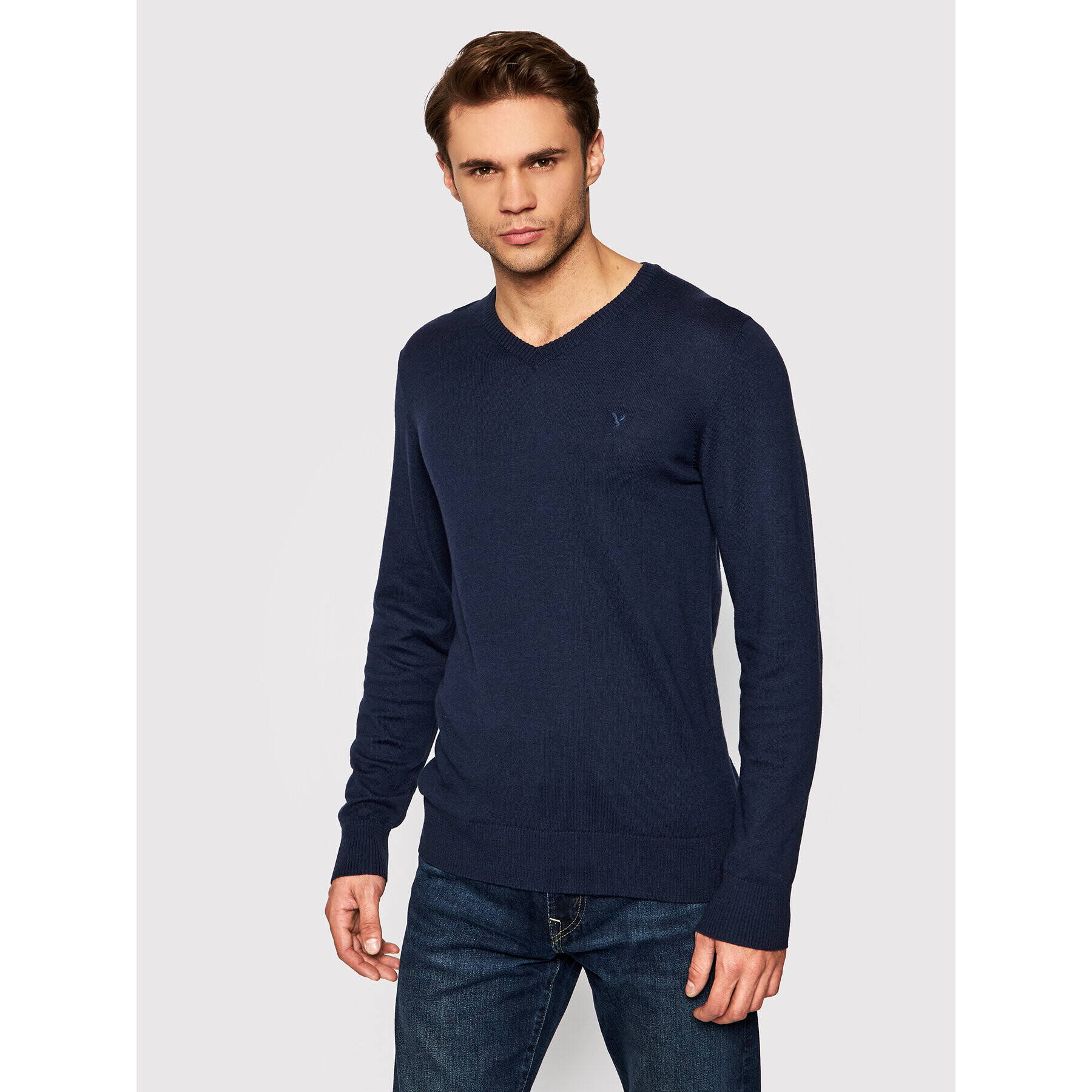 American Eagle Sveter 014-1144-1703 Tmavomodrá Regular Fit - Pepit.sk