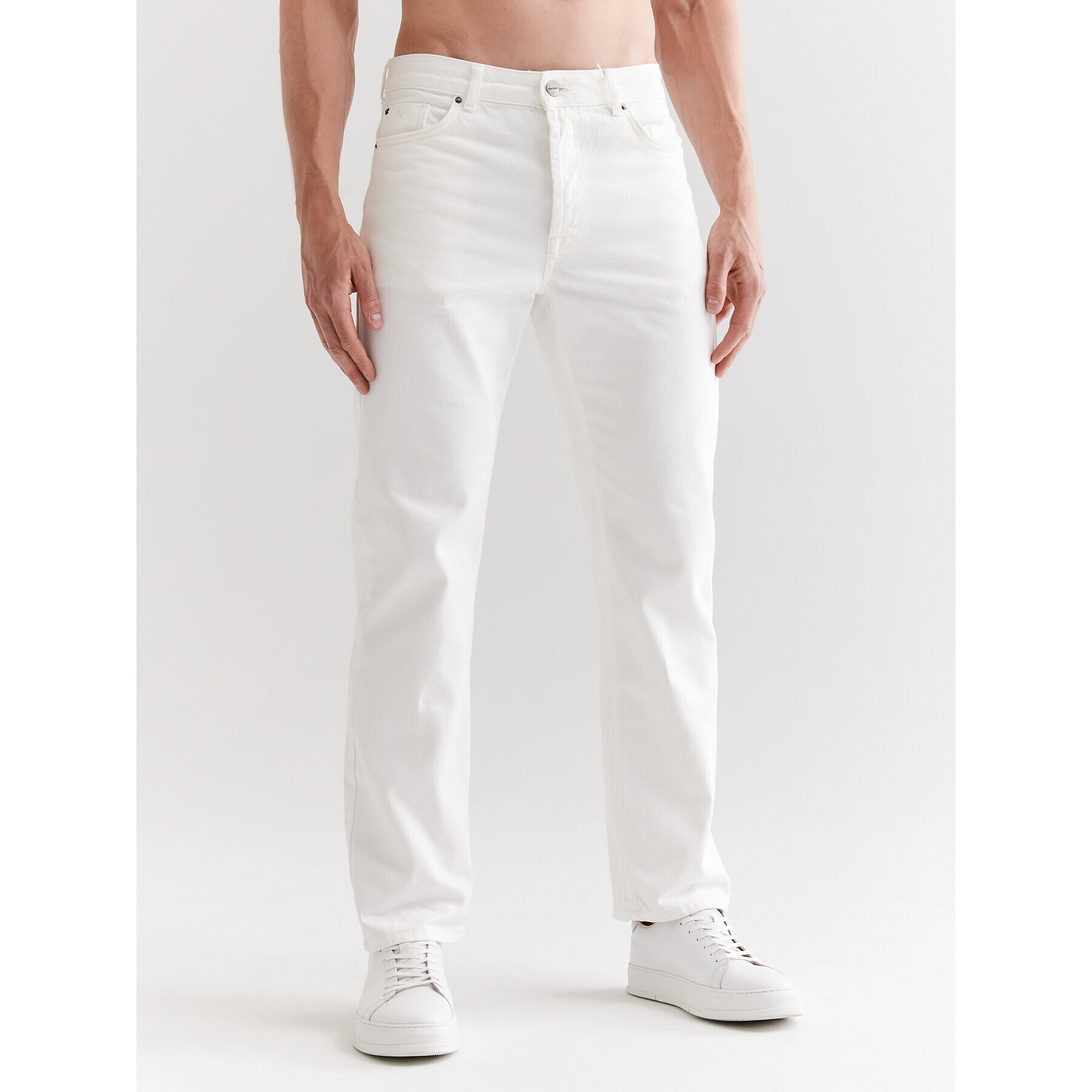 Americanos Džínsy Unisex Delaware Biela Straight Leg - Pepit.sk