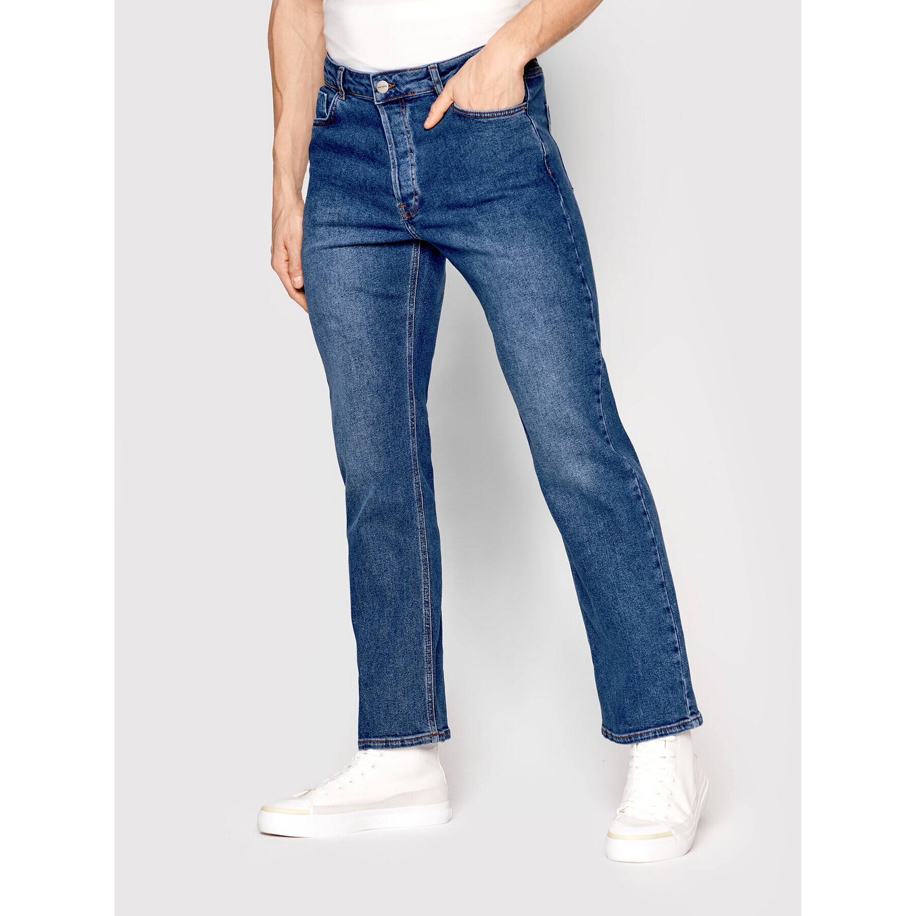 Americanos Džínsy Unisex Delaware Modrá Straight Leg - Pepit.sk