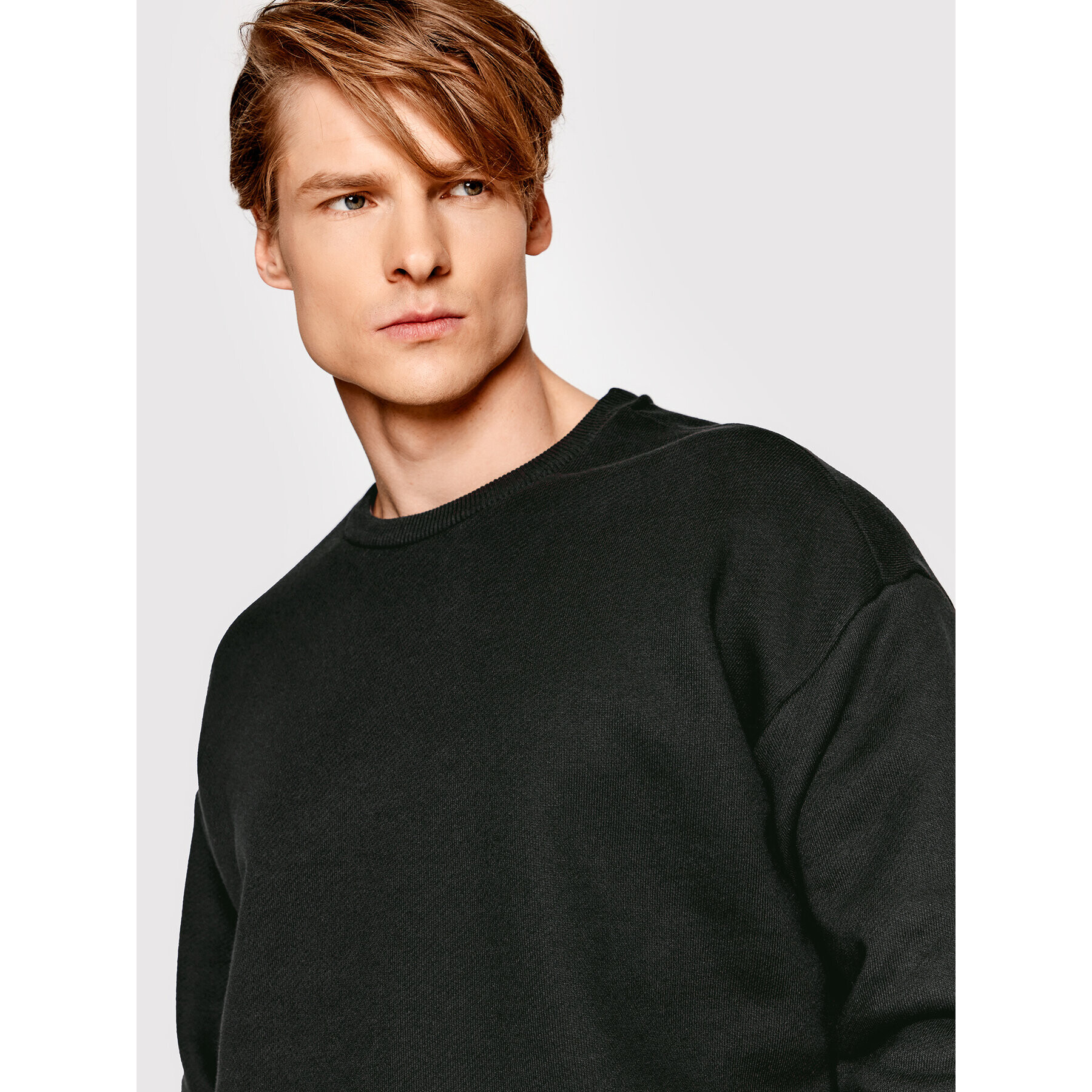 Americanos Mikina Unisex Portland Crewneck Čierna Relaxed Fit - Pepit.sk