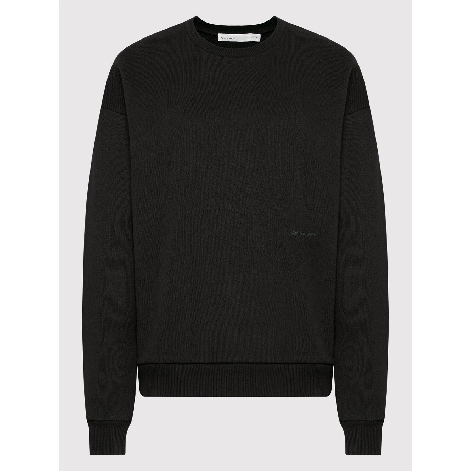 Americanos Mikina Unisex Portland Crewneck Čierna Relaxed Fit - Pepit.sk