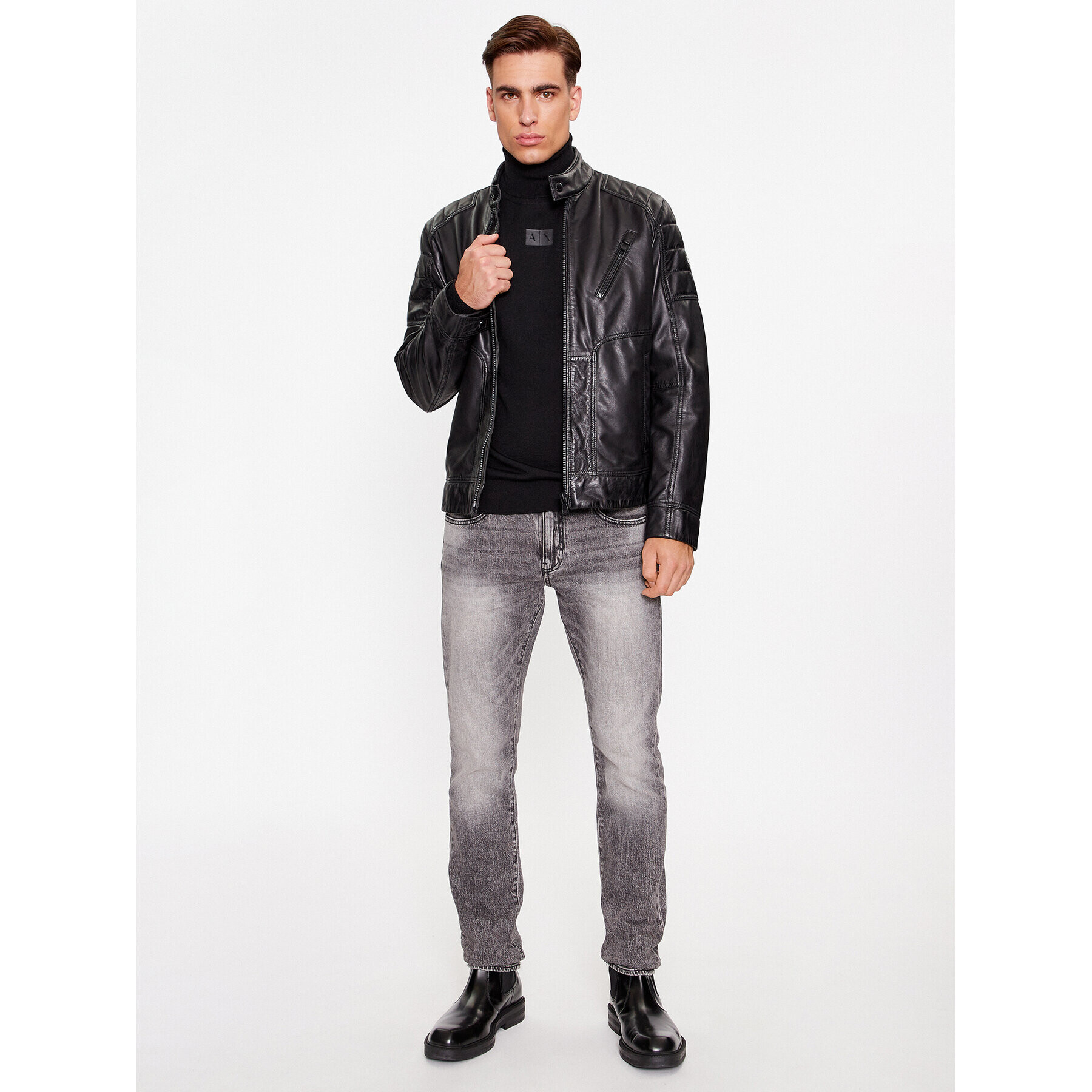 Armani Exchange Rolák 6RZM5C ZMM9Z 1200 Čierna Regular Fit - Pepit.sk