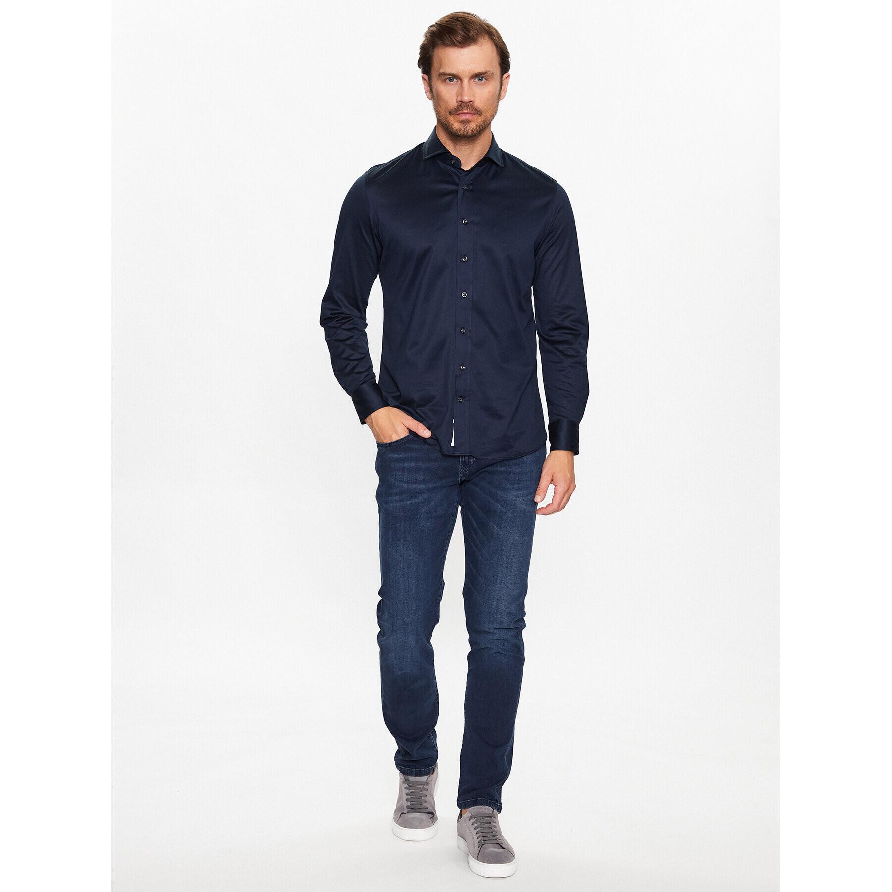 Baldessarini Džínsy B1 16506/000/1680 Modrá Tapered Fit - Pepit.sk