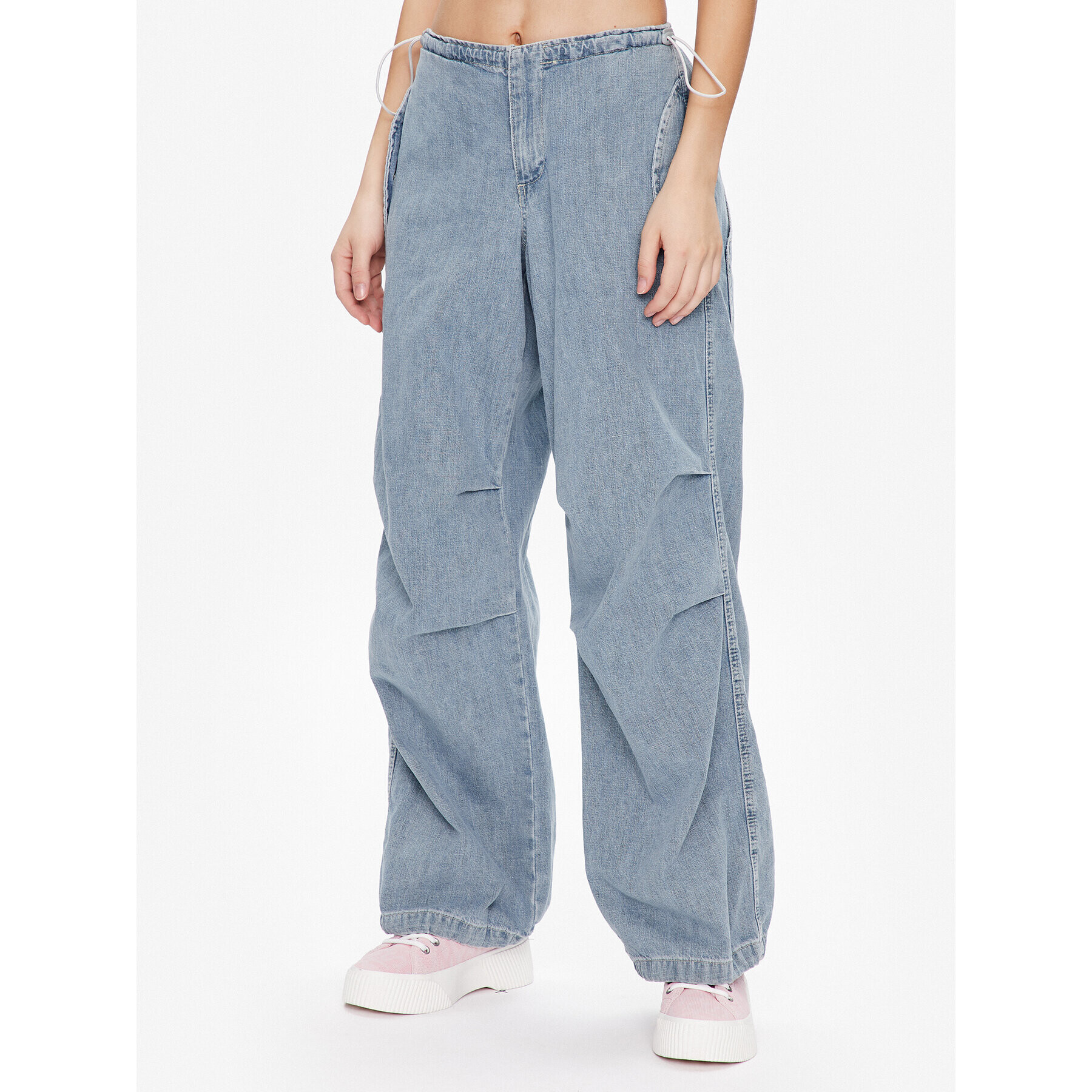 BDG Urban Outfitters Bavlnené nohavice BDG BAGGY CARGO BLEACH 76473677 Tmavomodrá Relaxed Fit - Pepit.sk