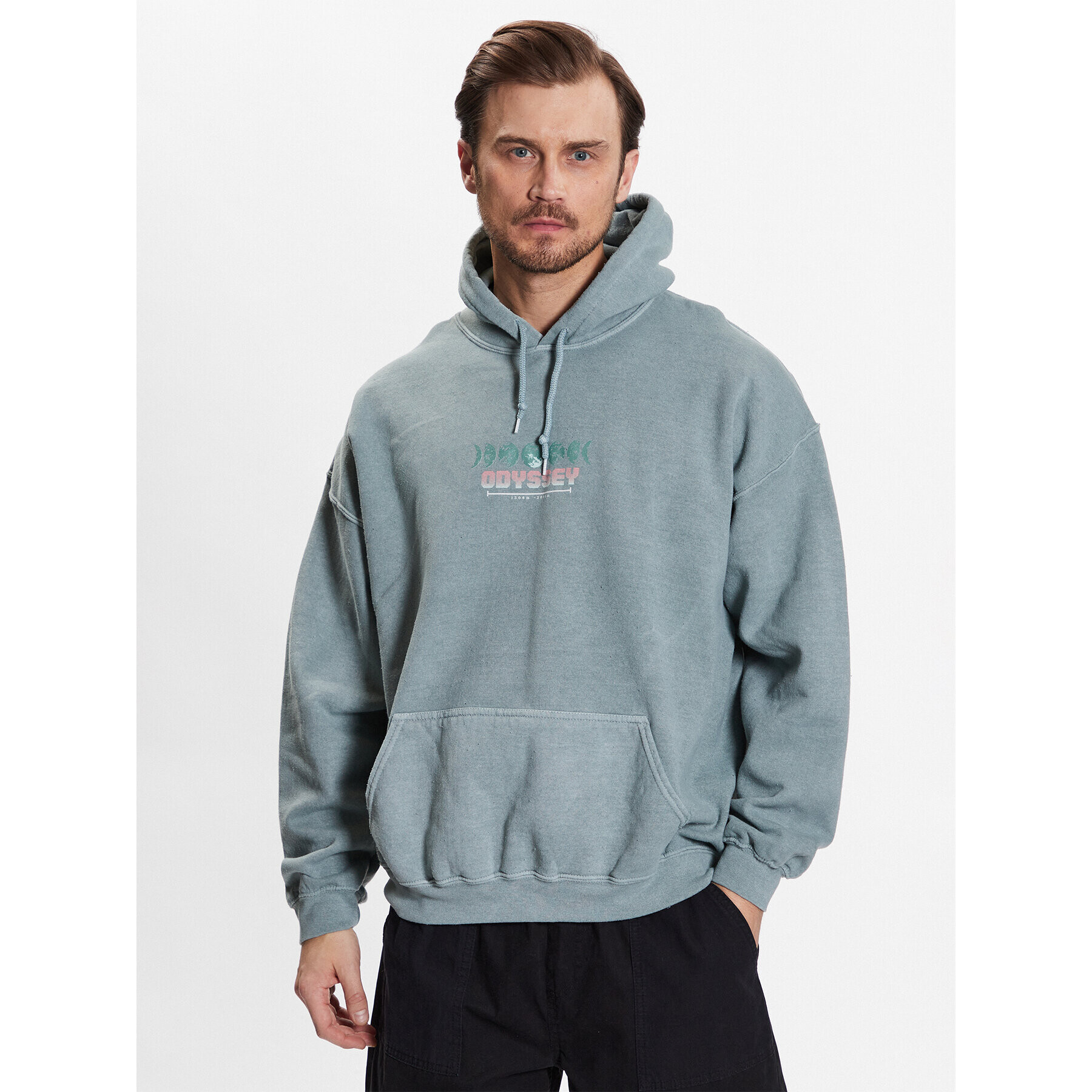 BDG Urban Outfitters Mikina BDG ODYSSEY HOODIE 76740091 Modrá Relaxed Fit - Pepit.sk