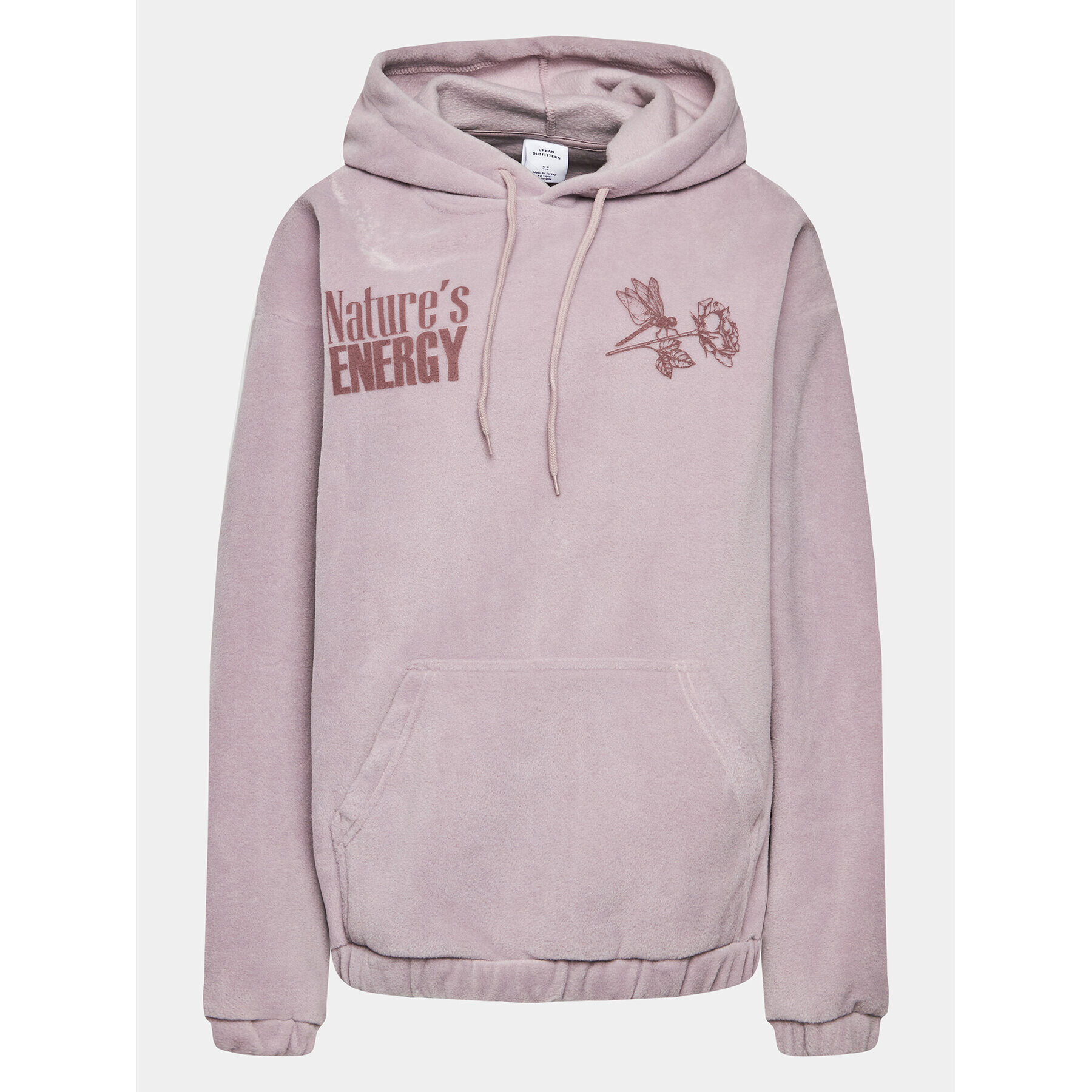 BDG Urban Outfitters Mikina Natures Energy Fleece 77172914 Fialová Oversize - Pepit.sk