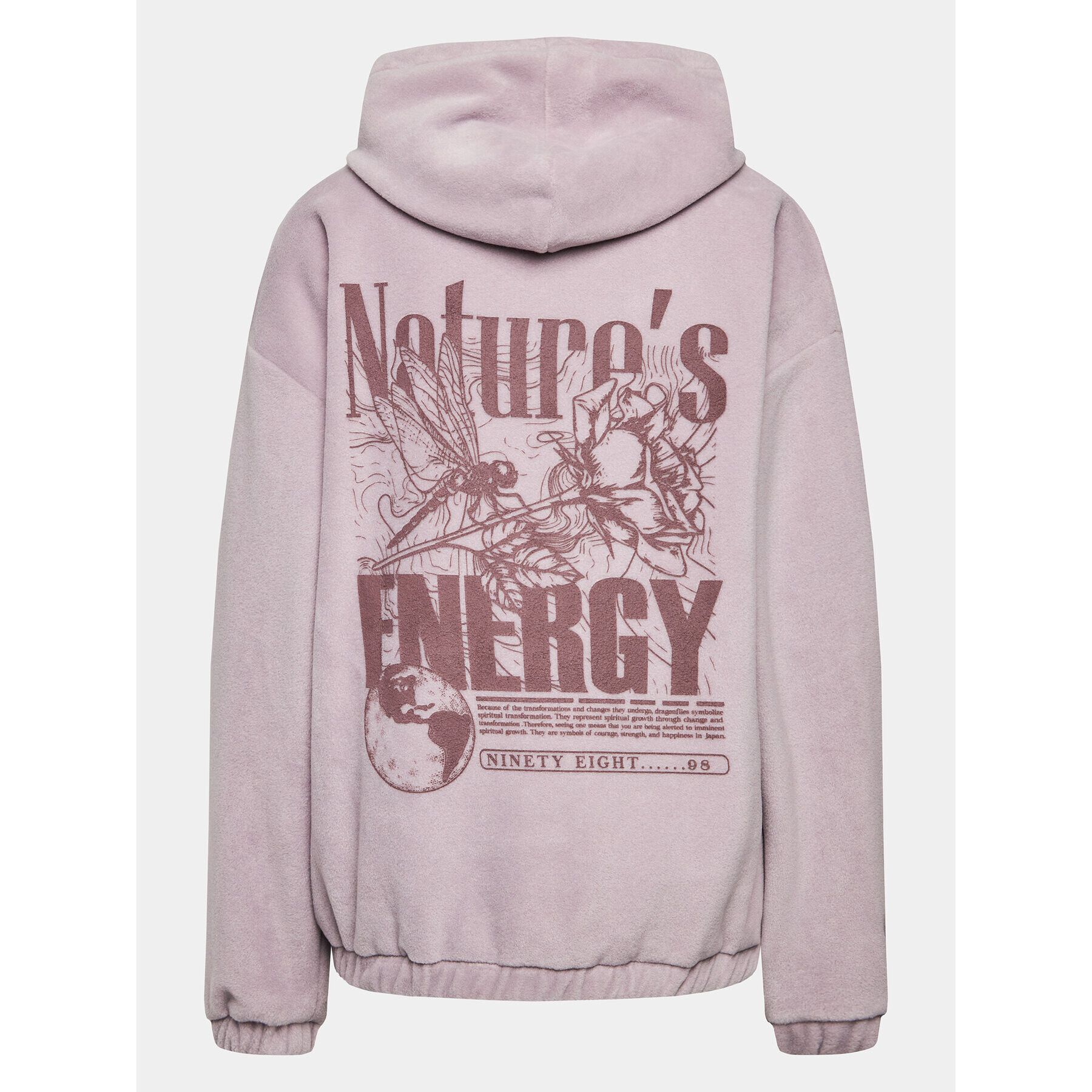 BDG Urban Outfitters Mikina Natures Energy Fleece 77172914 Fialová Oversize - Pepit.sk