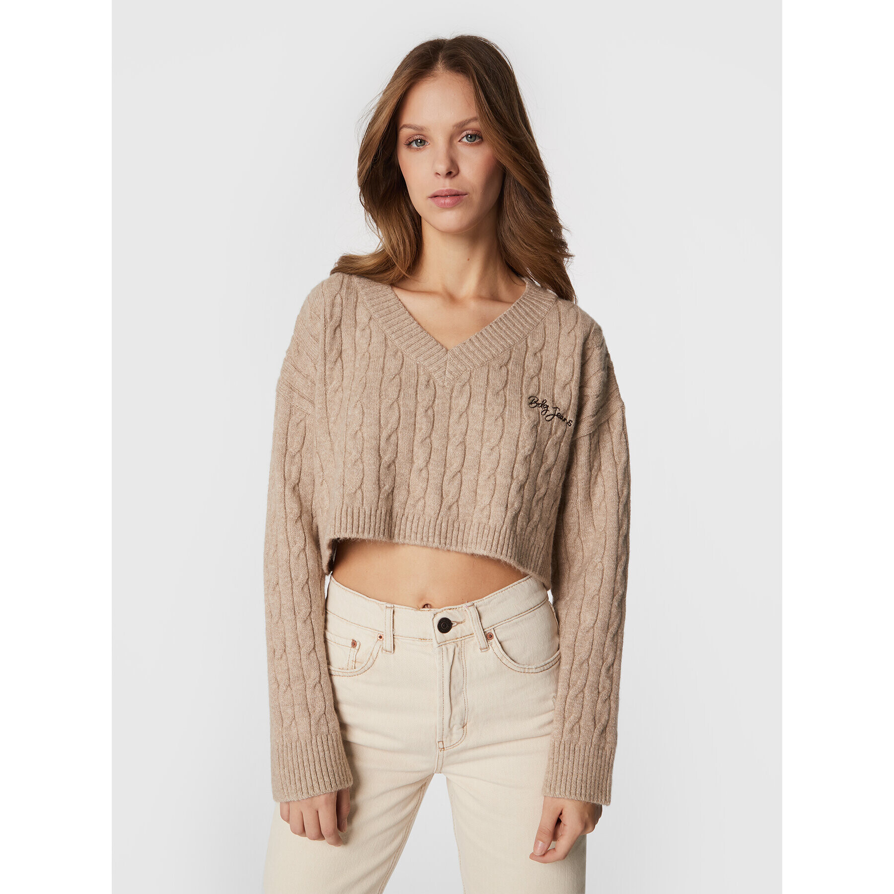 BDG Urban Outfitters Sveter 75438085 Béžová Regular Fit - Pepit.sk