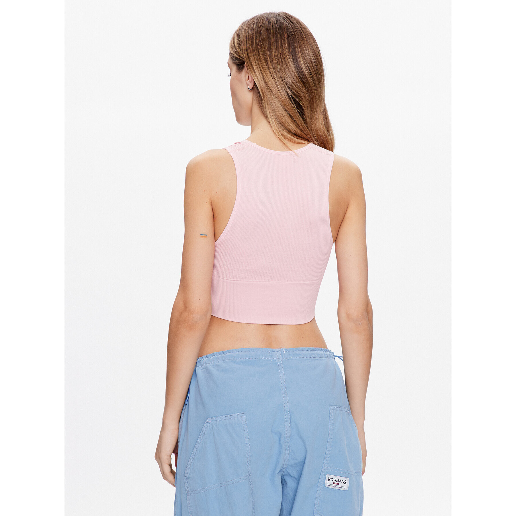 BDG Urban Outfitters Top BDG JOSIE 74196072 Ružová Slim Fit - Pepit.sk