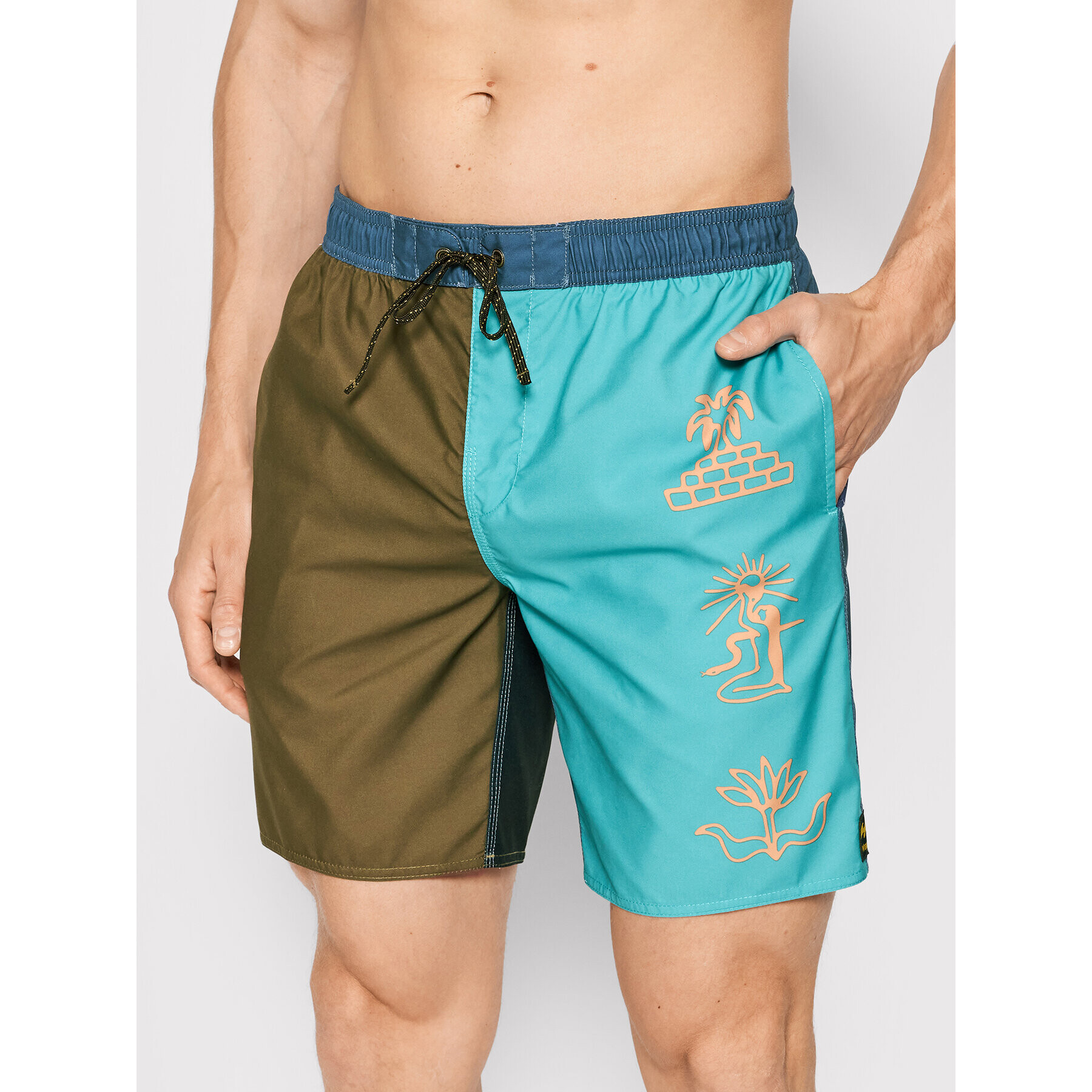 Billabong Plavecké šortky WRANGLER Sacred Sands Layback D1LB10 BIS2 Farebná Regular Fit - Pepit.sk