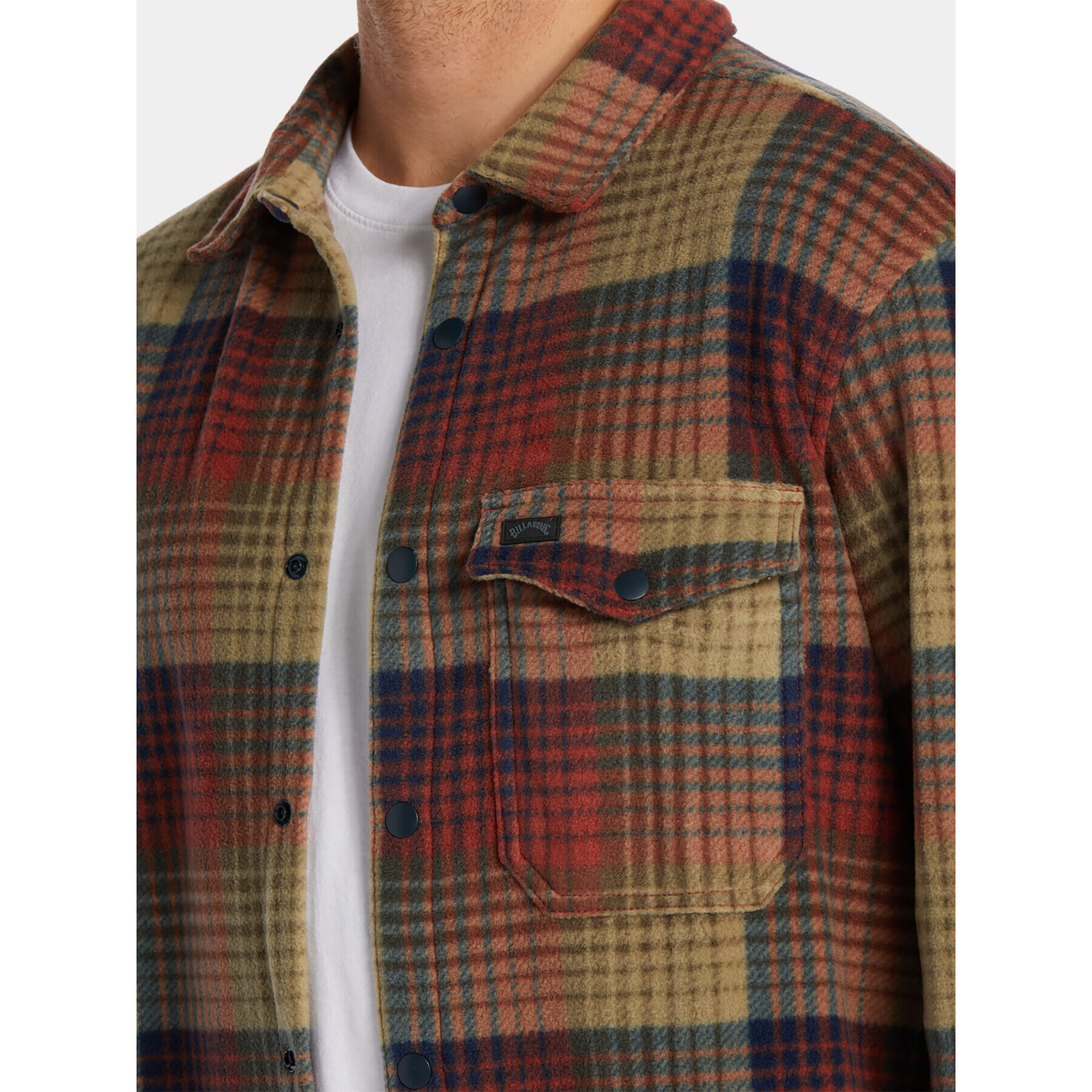 Billabong Prechodná bunda Furnace Flanell ABYFT00101 Hnedá Regular Fit - Pepit.sk