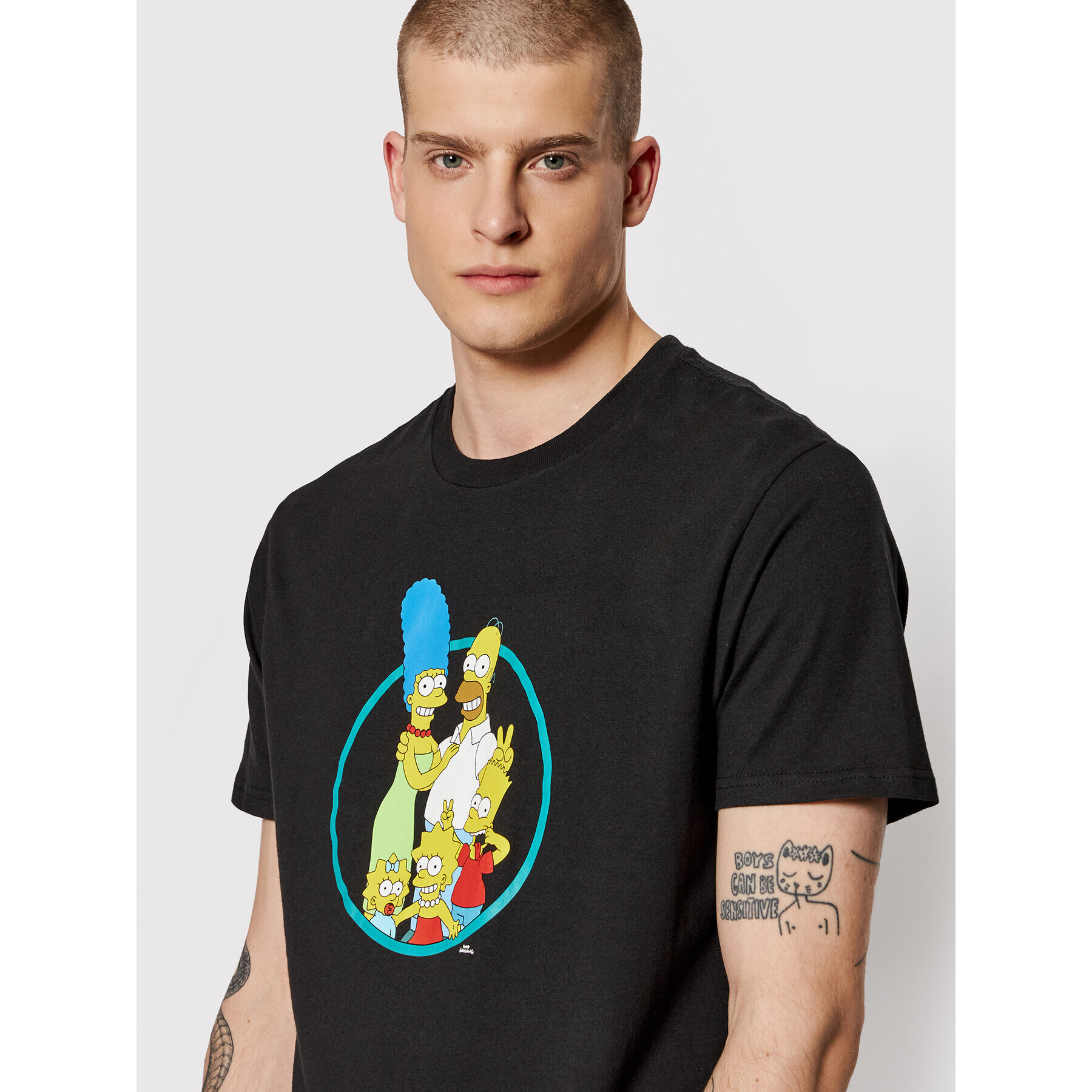 Billabong Tričko SIMPSONS Family A1SS36 Čierna Relaxed Fit - Pepit.sk